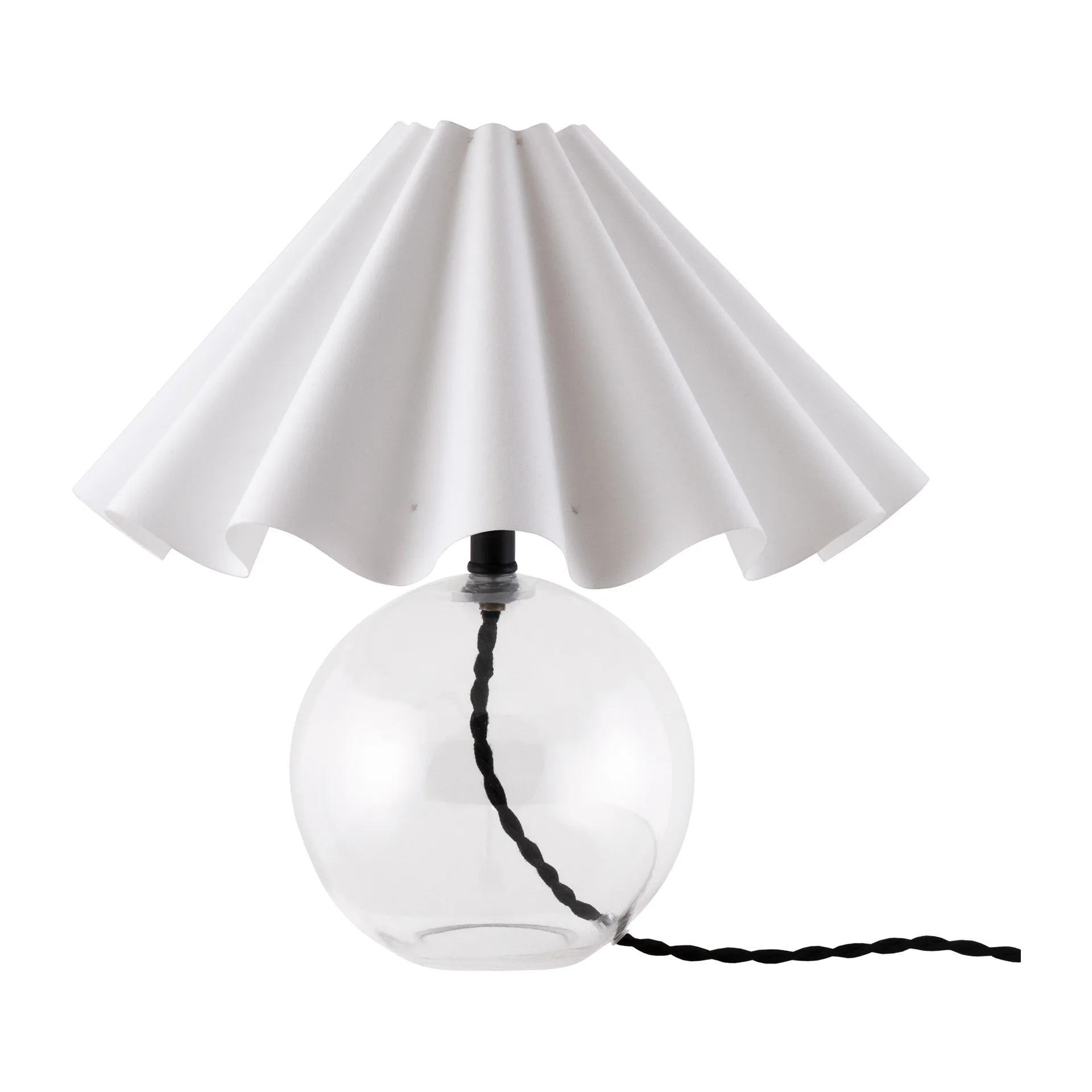 Lampe de table Judith Ø30 cm, Transparent-blanc Globen Lighting