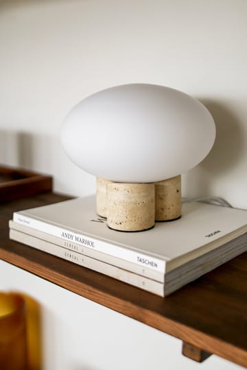 Lampe de table Mammut Ø20 cm - Travertin - Globen Lighting