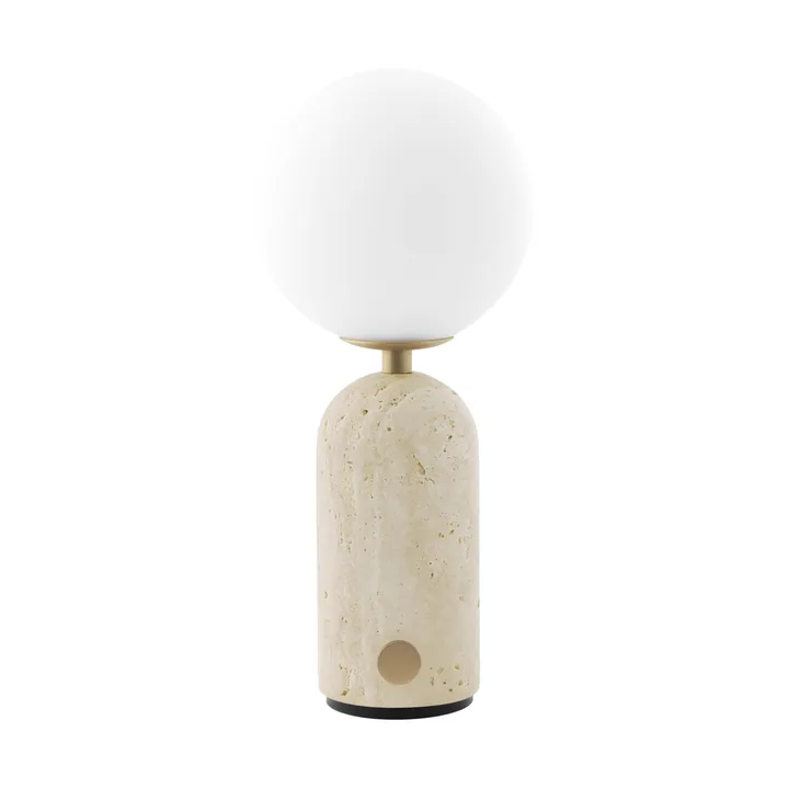 Lampe de table portable Torrano - Beige travertine, 27,5 cm - Globen Lighting