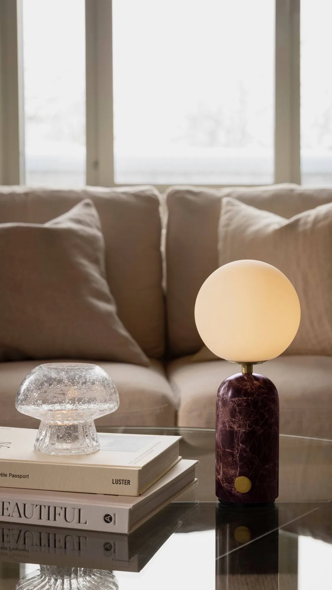 Lampe de table portable Torrano, Rosso levanto Globen Lighting