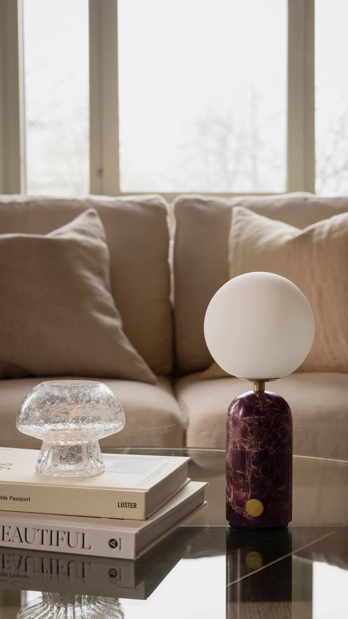 Lampe de table portable Torrano, Rosso levanto Globen Lighting
