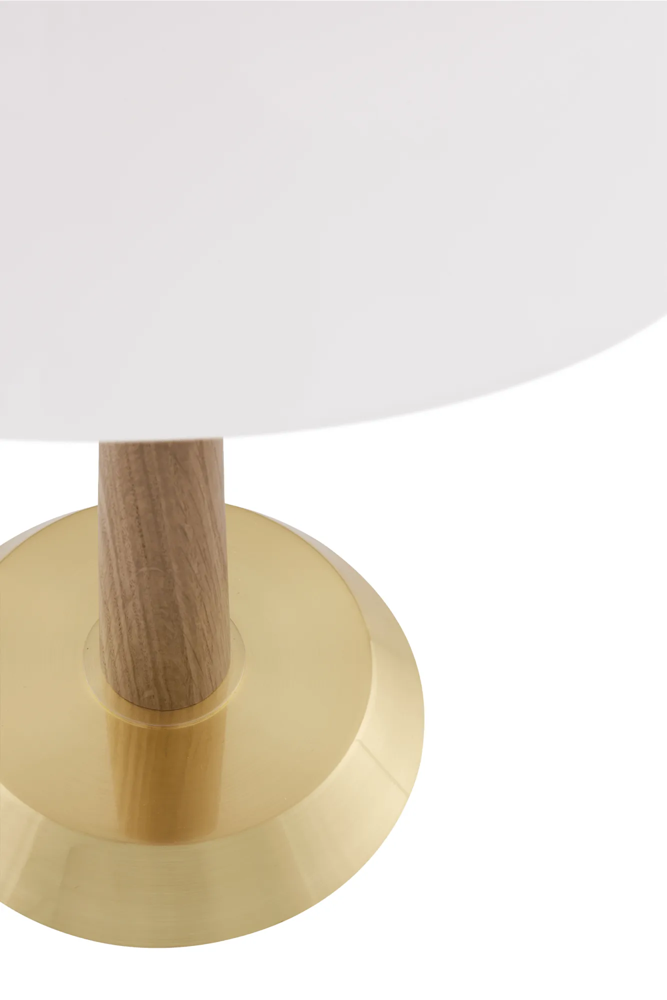 Ligna lampe de table, chêne-laiton brut, Ø29x39,2 cm Globen Lighting
