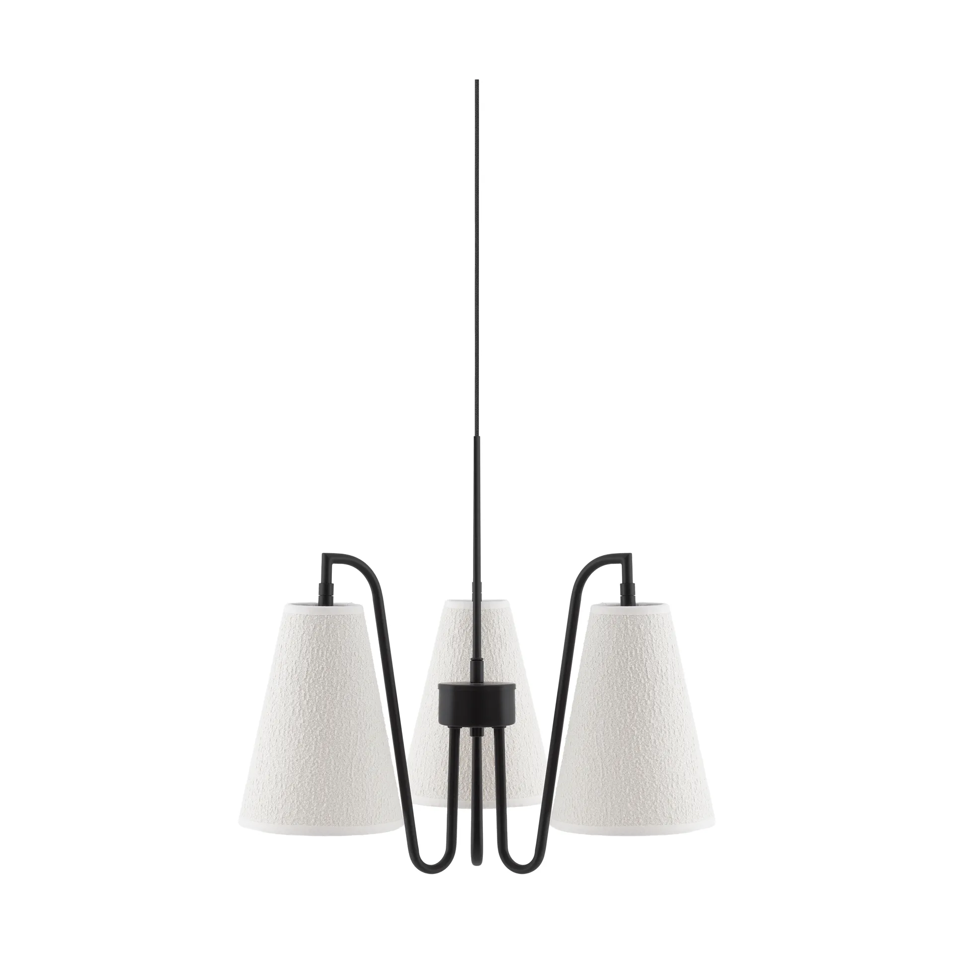 Lou suspension, 3, bouclé blanc-noir, 46x46 cm Globen Lighting