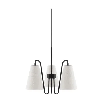 Lou suspension - 3, bouclé blanc-noir, 46x46 cm - Globen Lighting