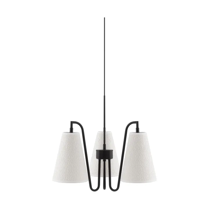 Lou suspension - 3, bouclé blanc-noir, 46x46 cm - Globen Lighting