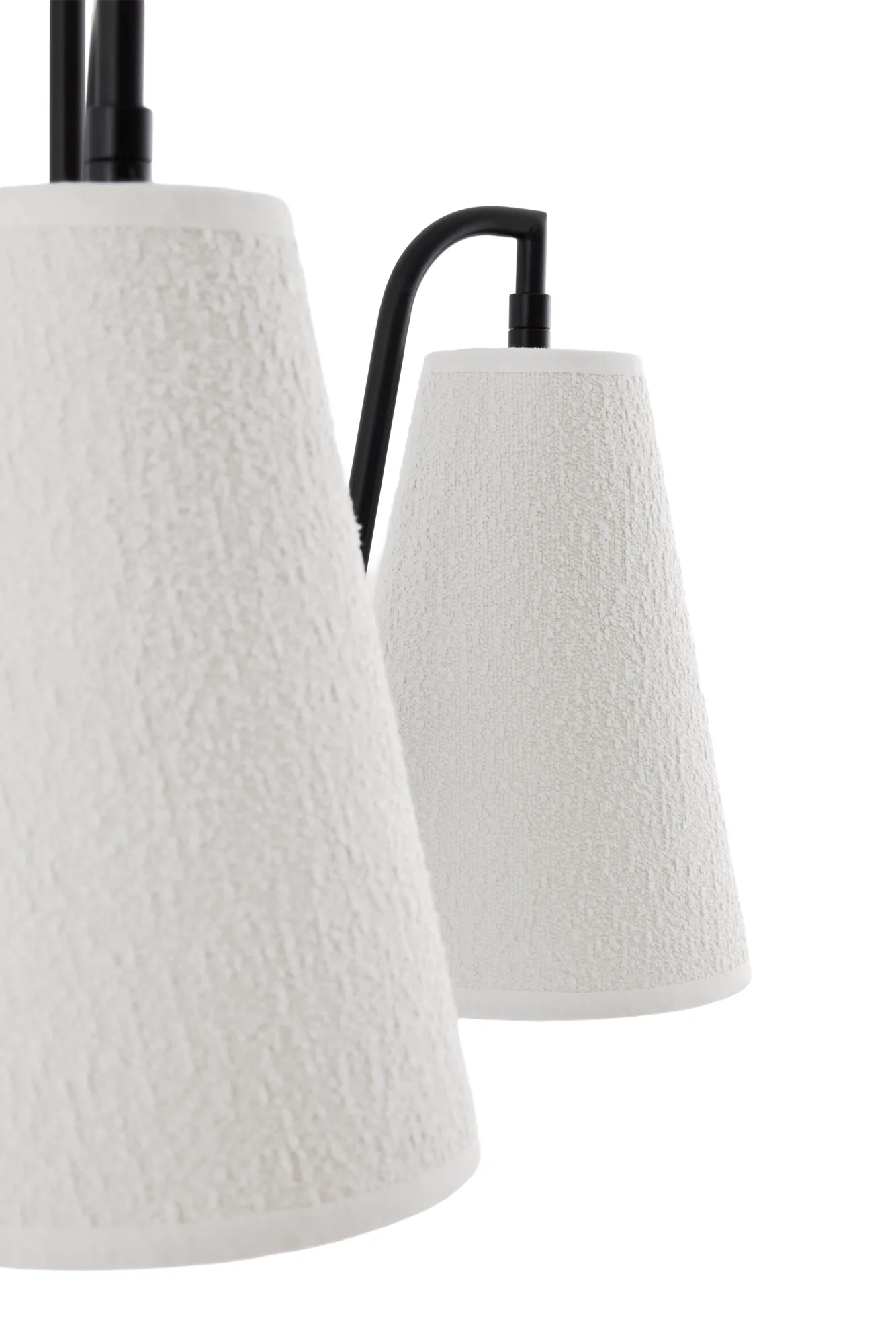Lou suspension, 3, bouclé blanc-noir, 46x46 cm Globen Lighting
