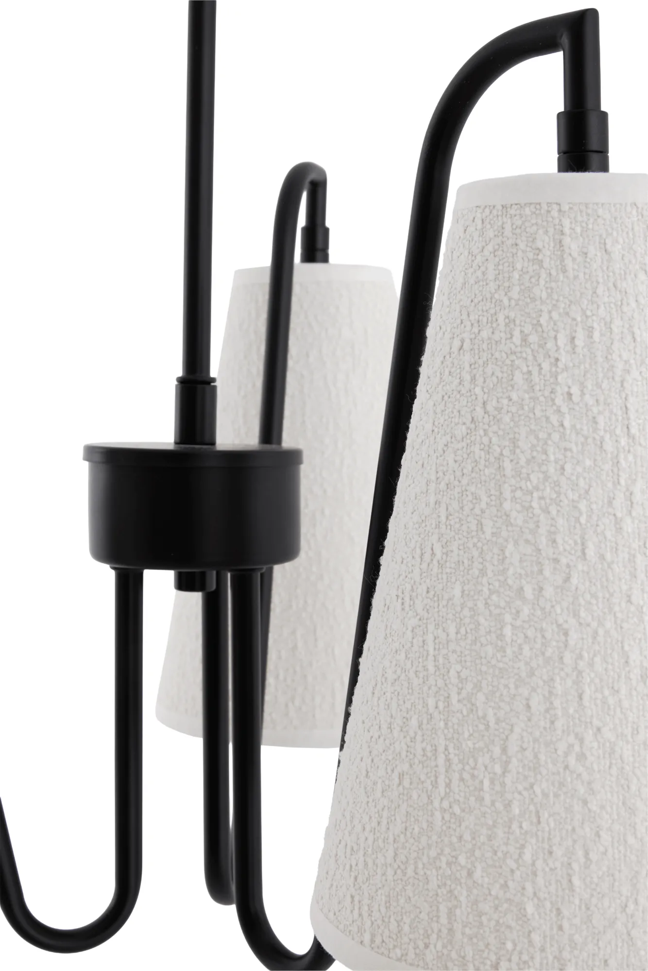 Lou suspension, 3, bouclé blanc-noir, 46x46 cm Globen Lighting