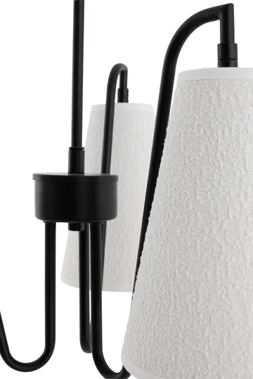 Lou suspension - 3, bouclé blanc-noir, 46x46 cm - Globen Lighting