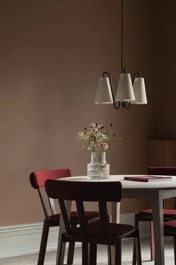 Lou suspension - 3, bouclé blanc-noir, 46x46 cm - Globen Lighting