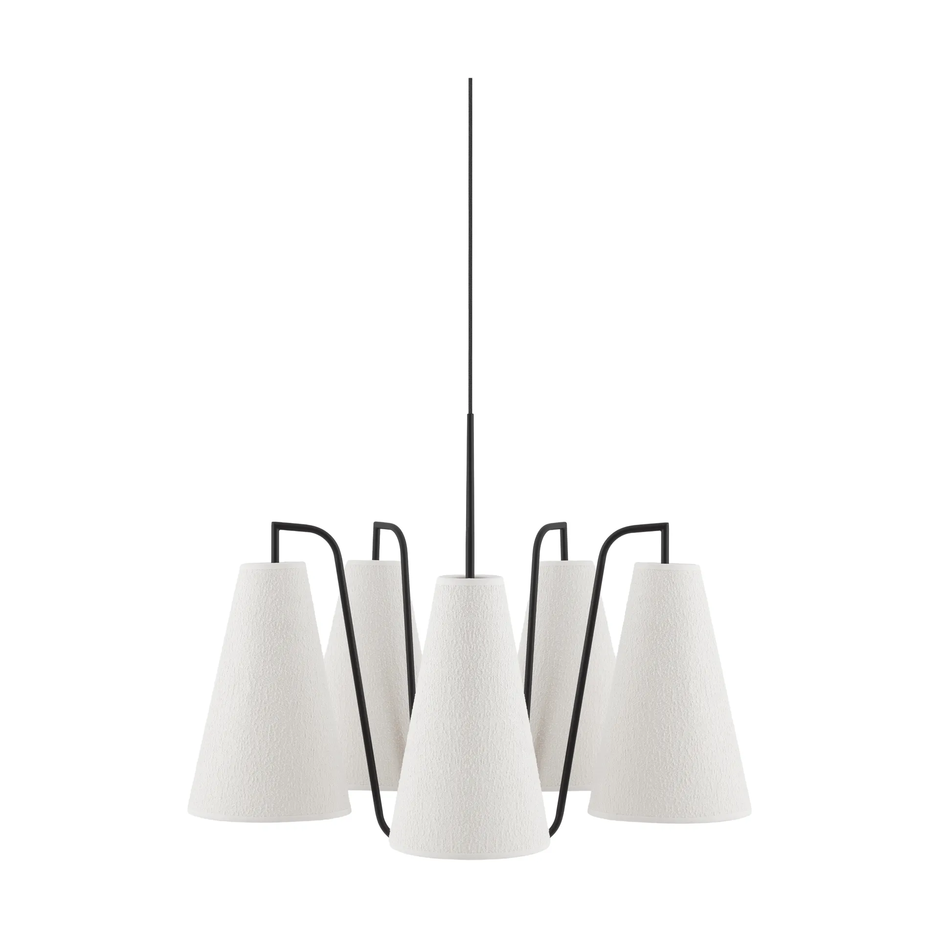 Lou suspension, 5, bouclé blanc-noir, 67x67 cm Globen Lighting
