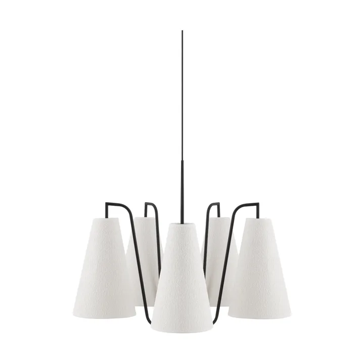 Lou suspension - 5, bouclé blanc-noir, 67x67 cm - Globen Lighting