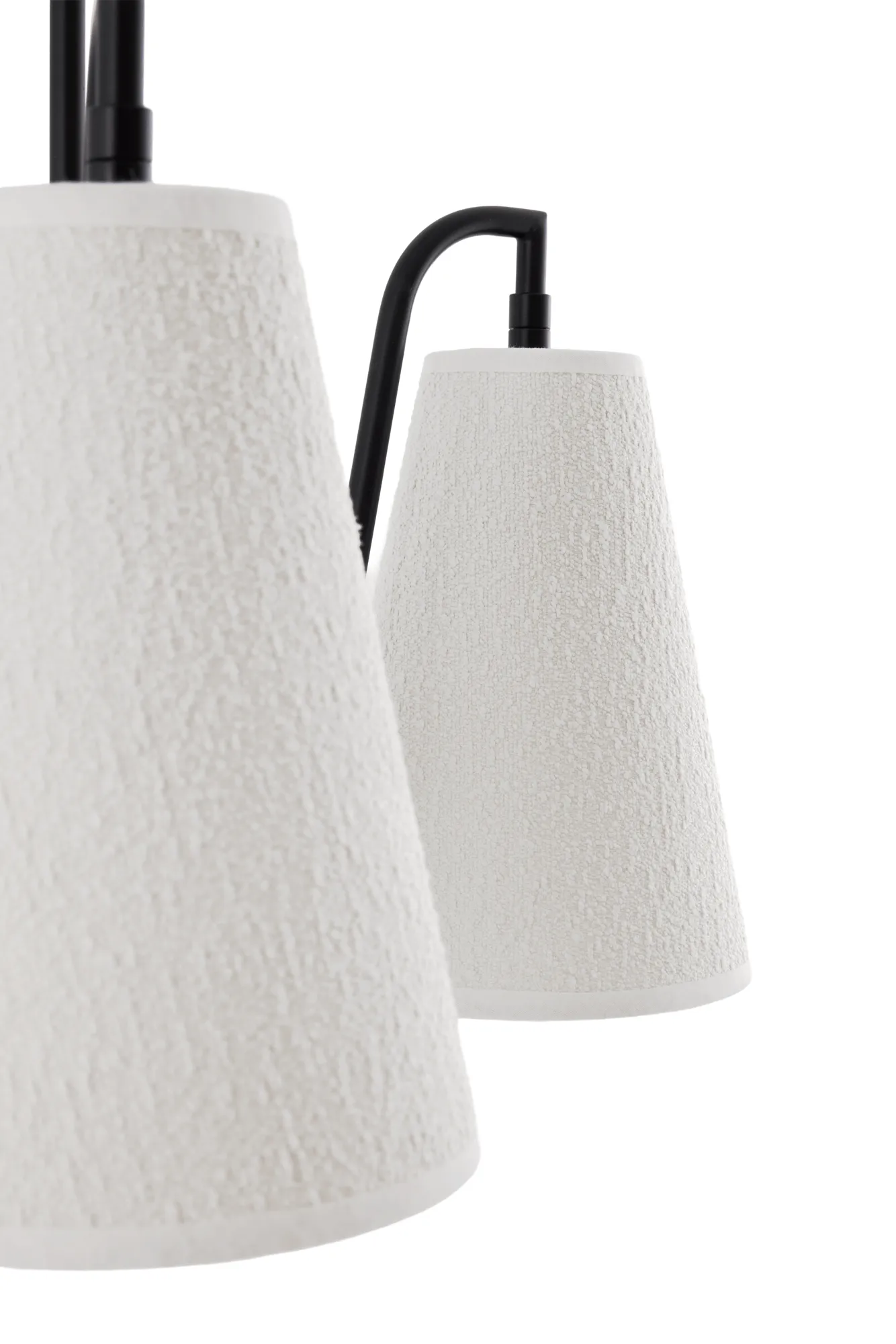 Lou suspension, 5, bouclé blanc-noir, 67x67 cm Globen Lighting