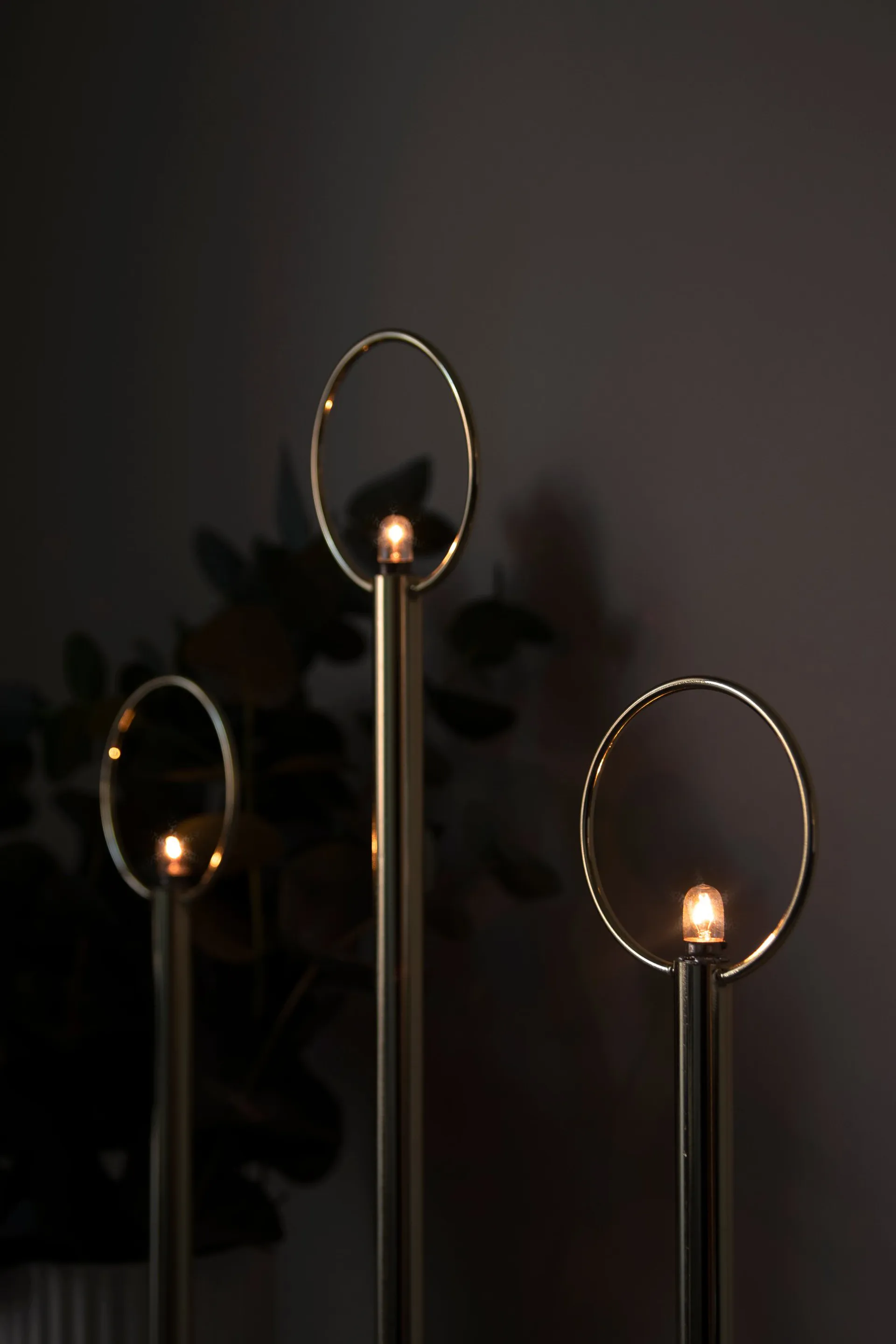 Natale 3 Chandelier de l’avent, Laiton Globen Lighting