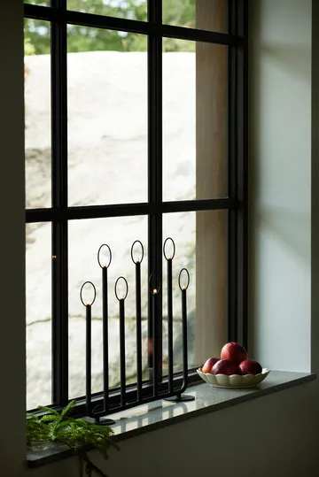 Natale 7 Chandelier de l’avent - Noir - Globen Lighting