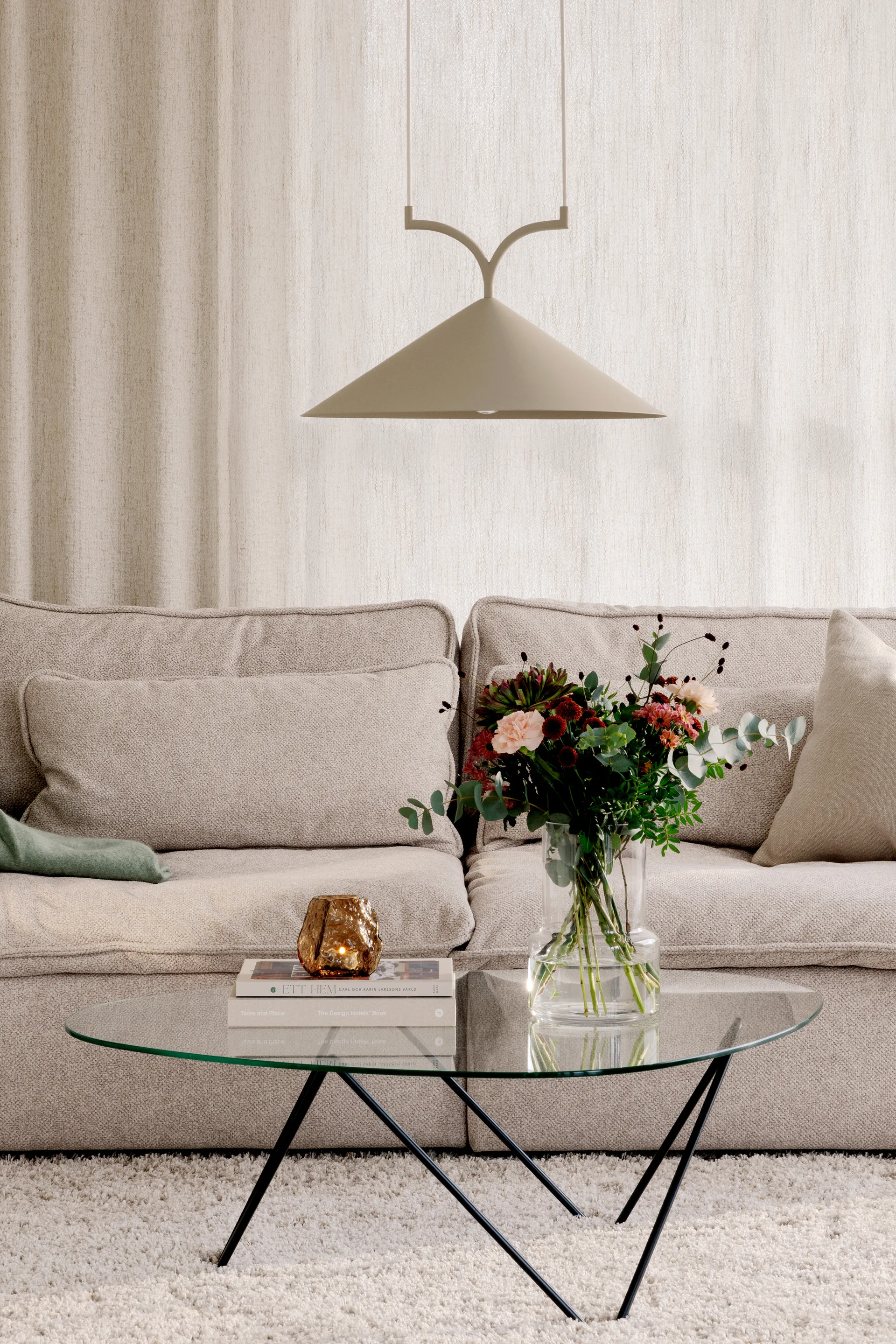 Pendel Curve 50, Beige Globen Lighting