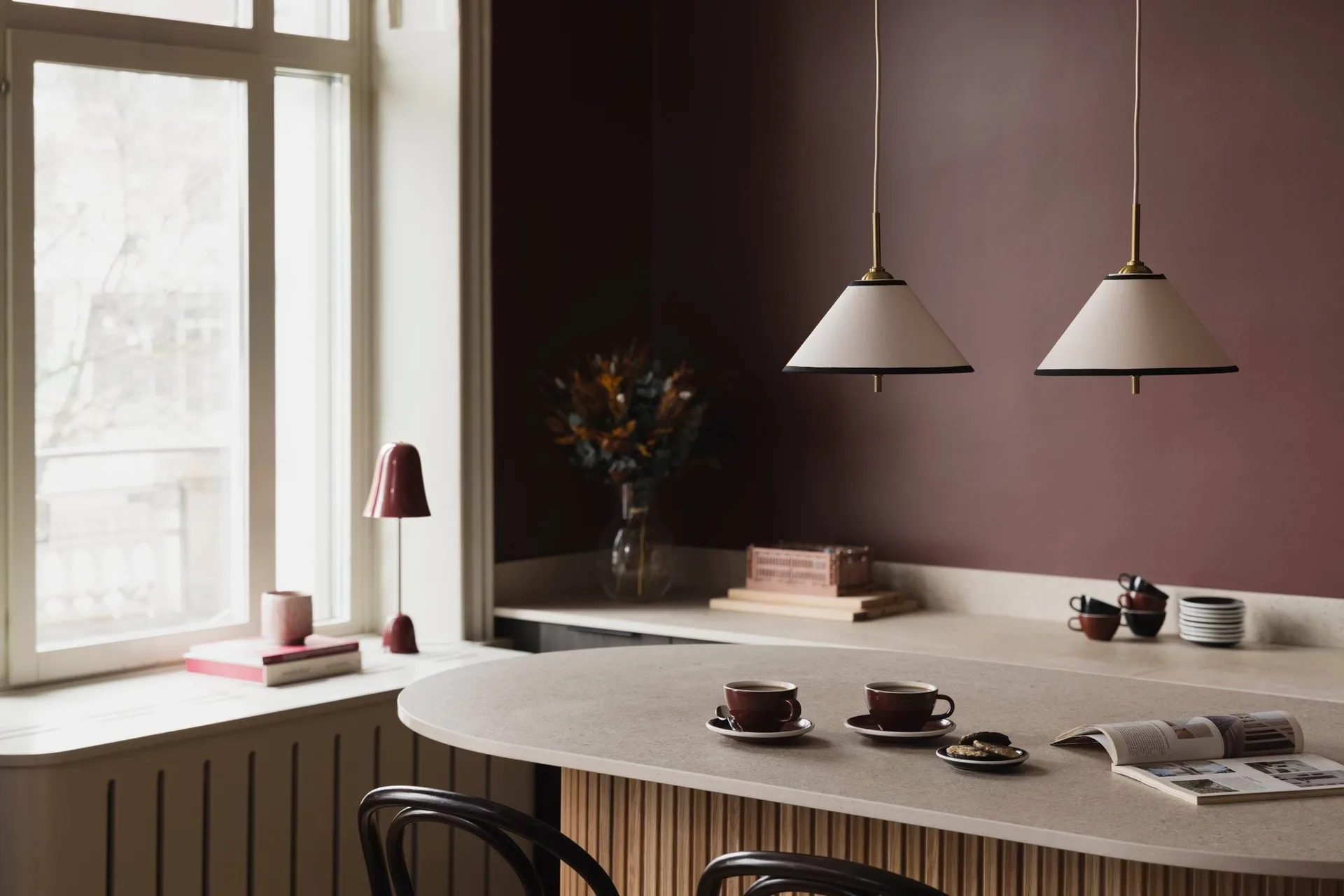Pendel Iris 25, crème-noir (blanc doré) Globen Lighting