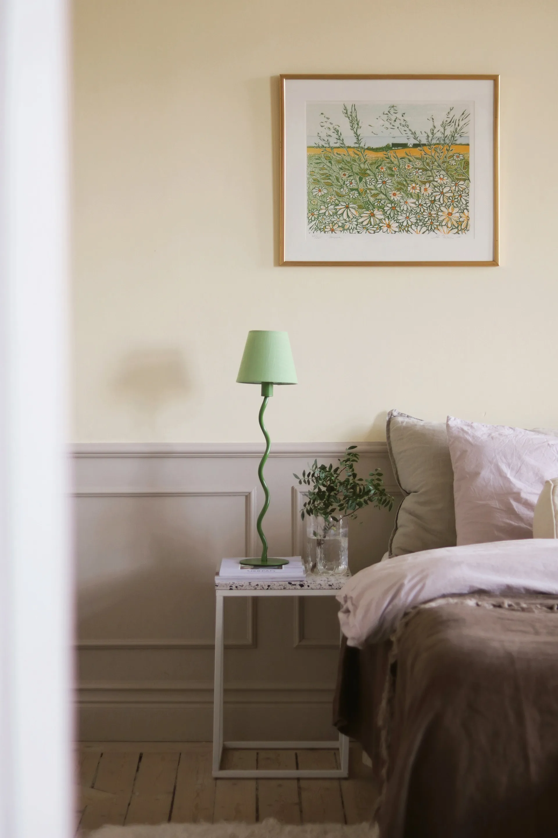 Pied de lampe de table Twist 50, Vert Globen Lighting