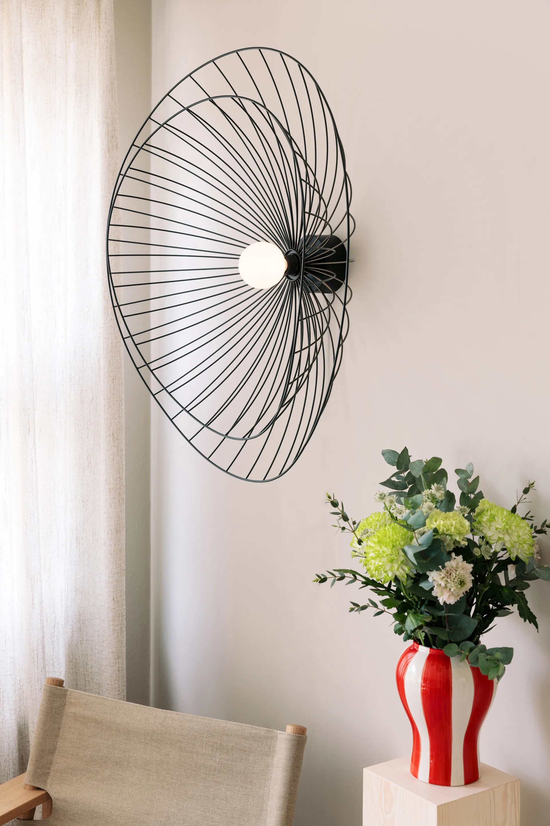 Plafonnier Ray Ø85 cm, Noir Globen Lighting