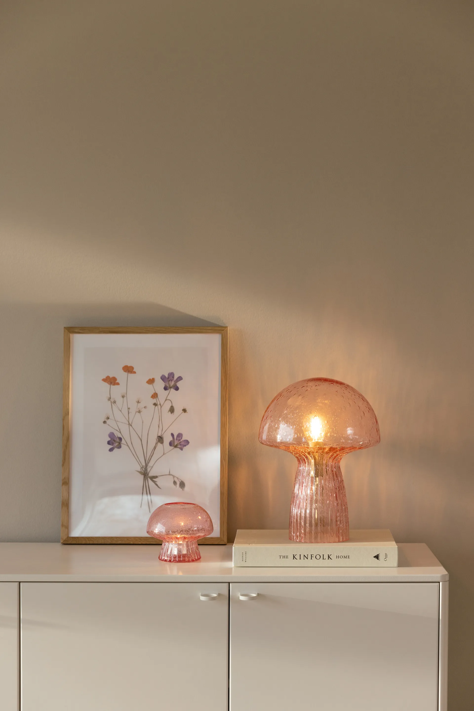 Porte-bougies Fungo 12 Edition spéciale, Rose Globen Lighting