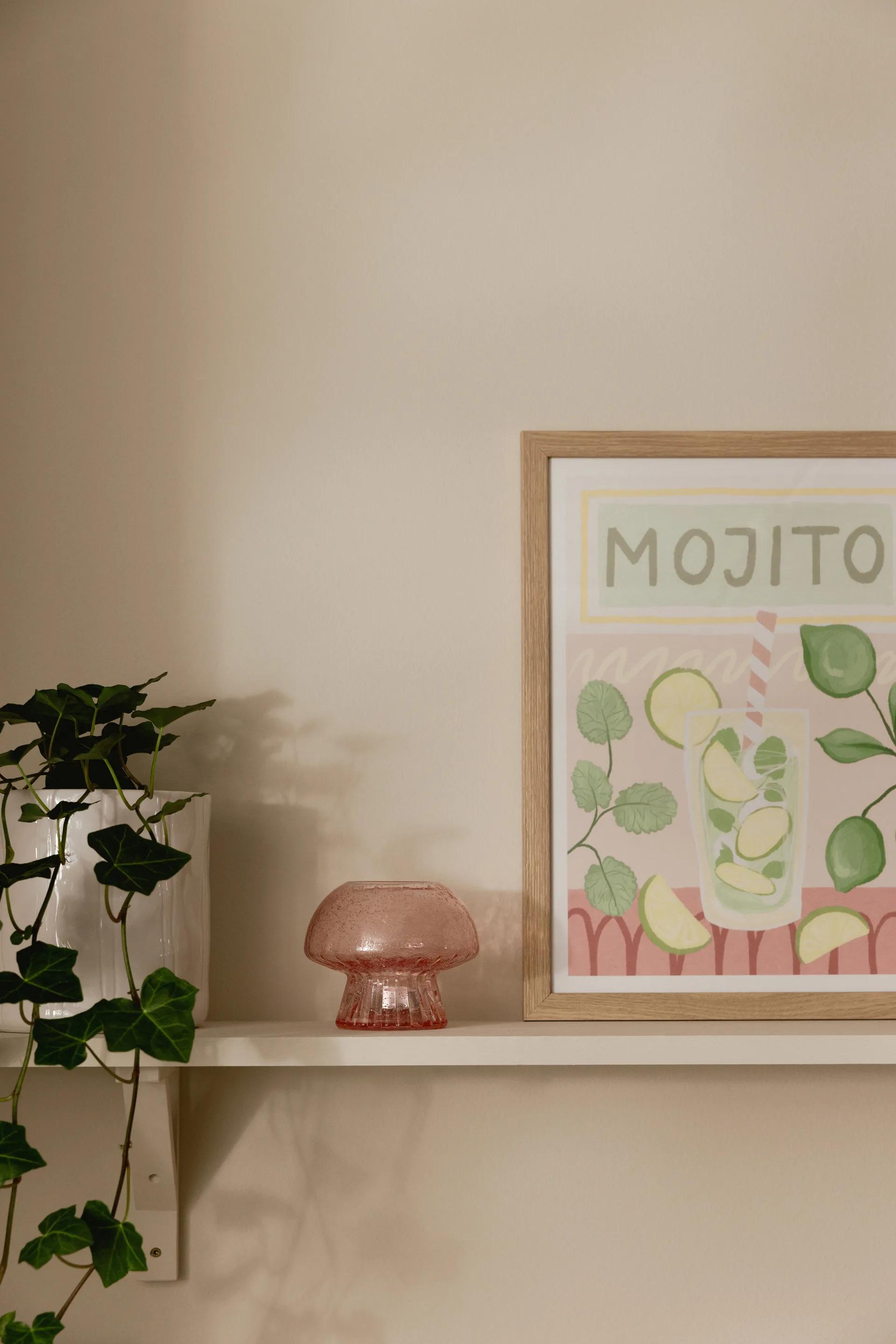 Porte-bougies Fungo 12 Edition spéciale, Rose Globen Lighting