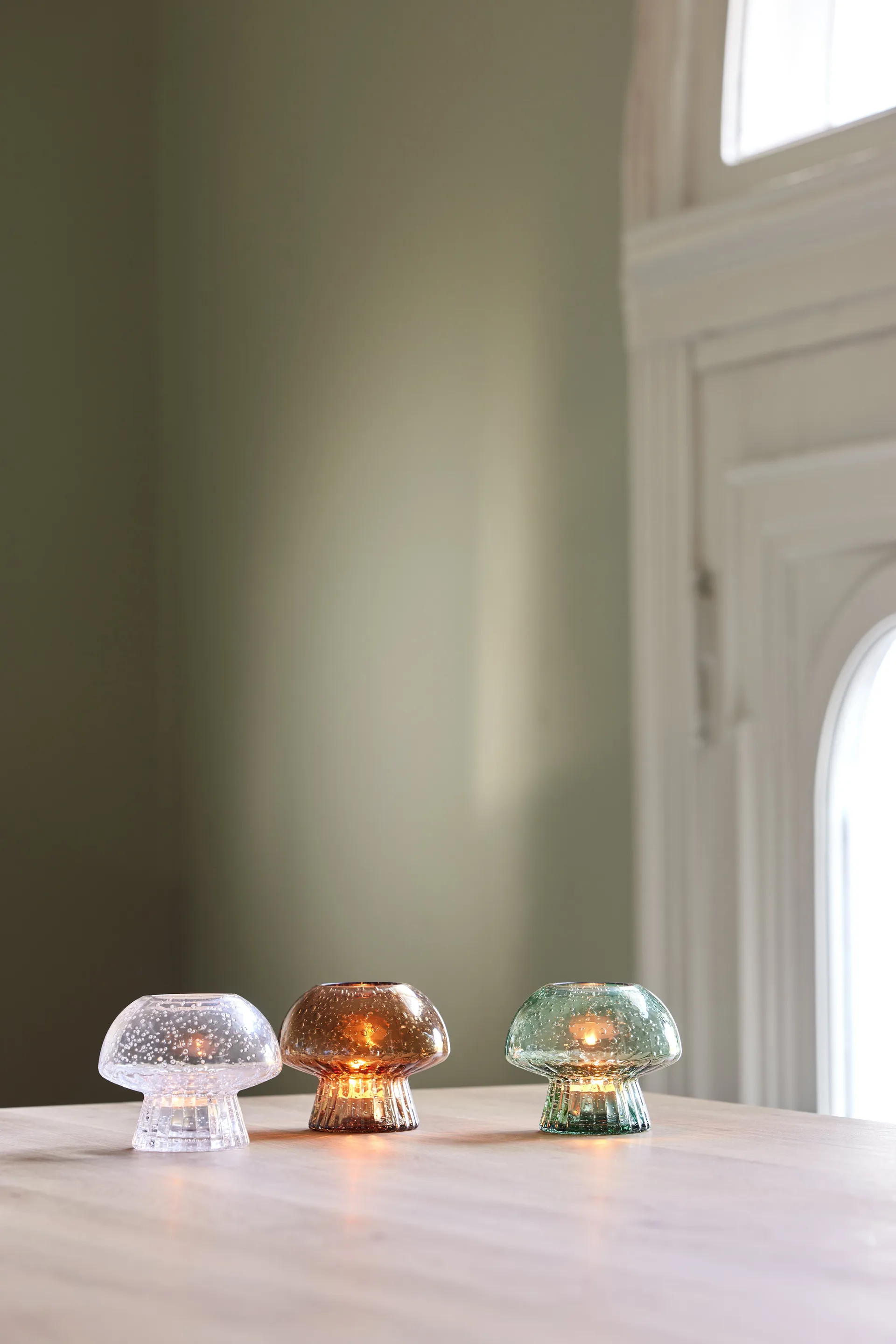 Porte-bougies Fungo 12 Edition spéciale, Vert Globen Lighting