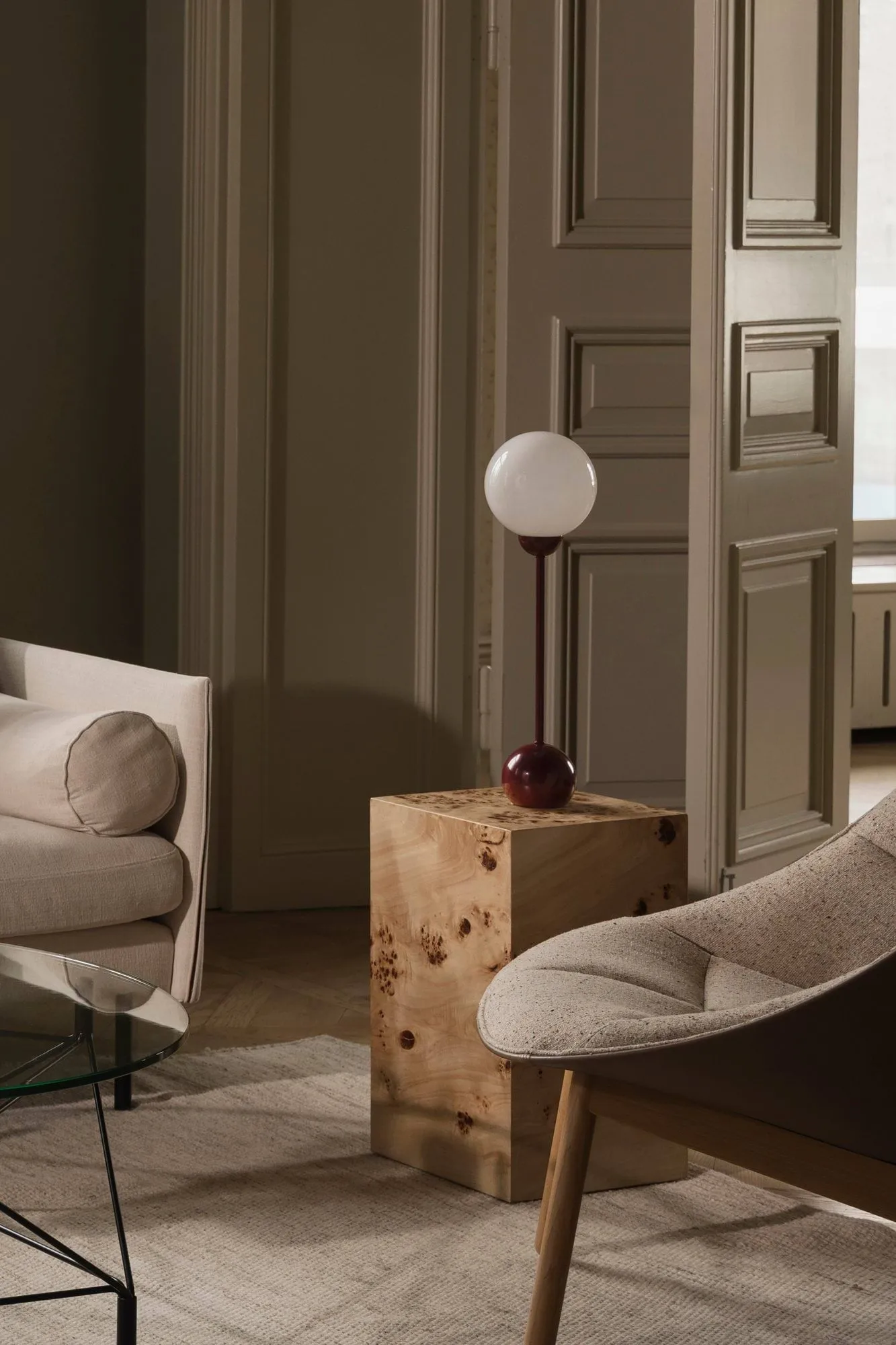 Ripley lampe de table, Burgundy (rouge), 52 cm Globen Lighting