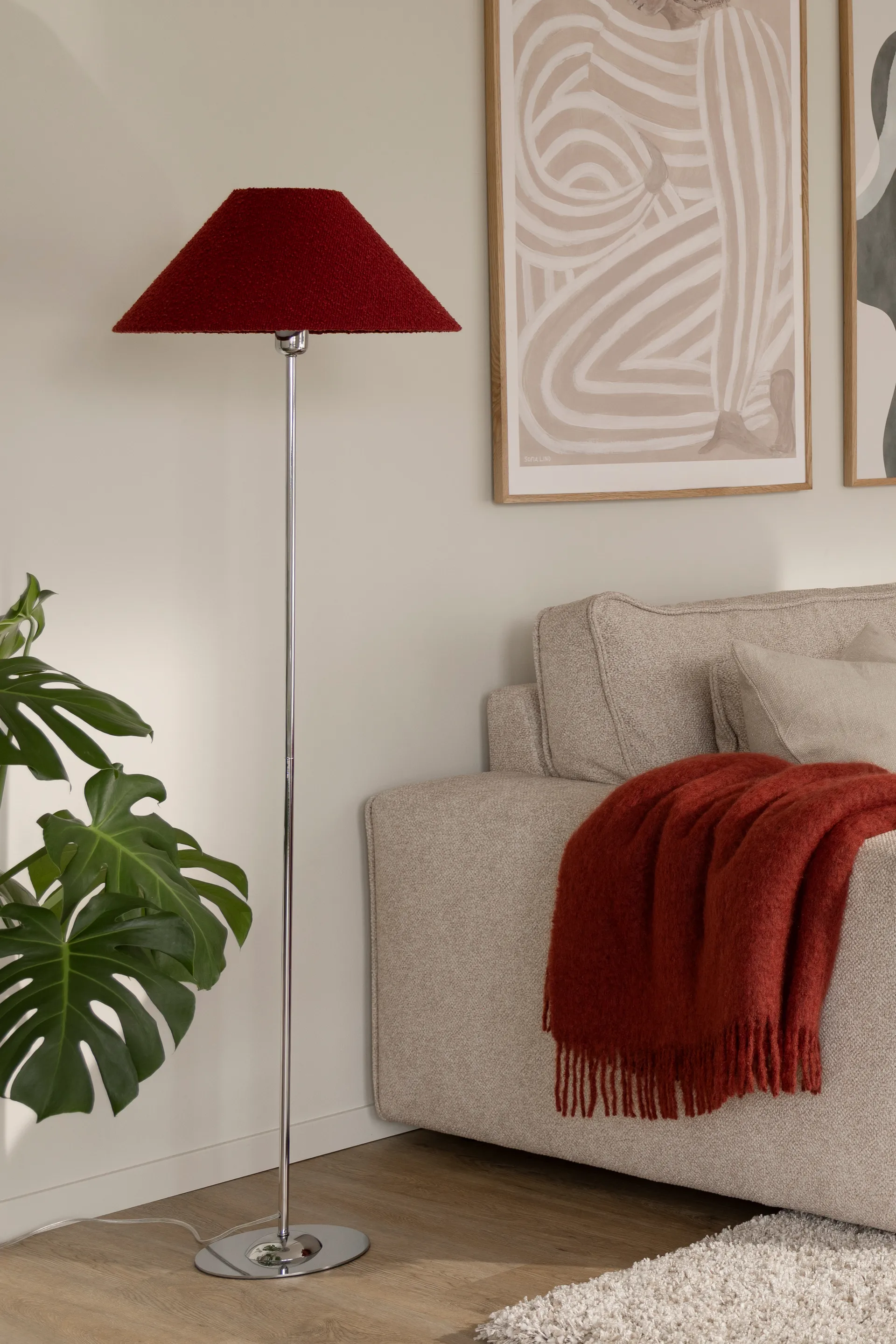 Socle de lampe sur pied Iris, Chrome Globen Lighting