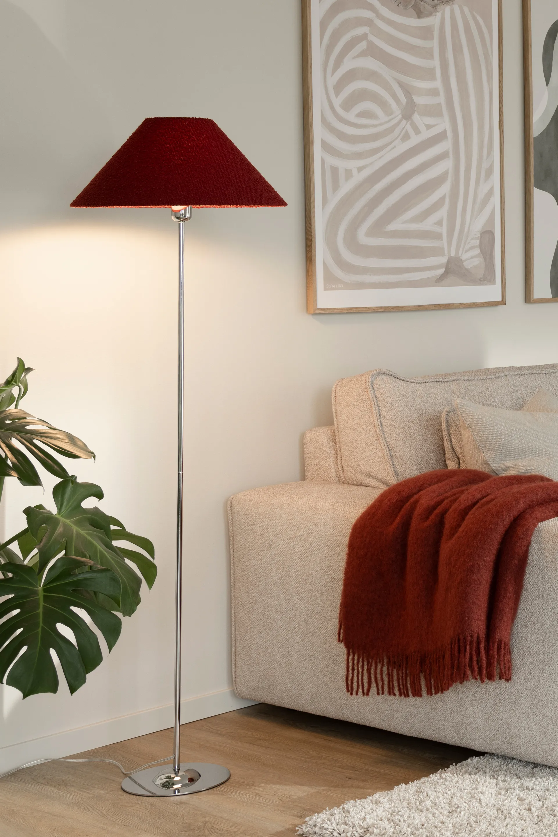 Socle de lampe sur pied Iris, Chrome Globen Lighting