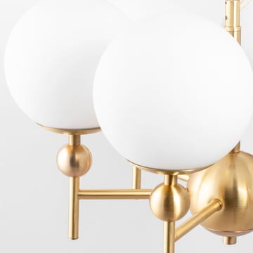 Suspension Astrid - laiton/blanc, 8 lampes - Globen Lighting