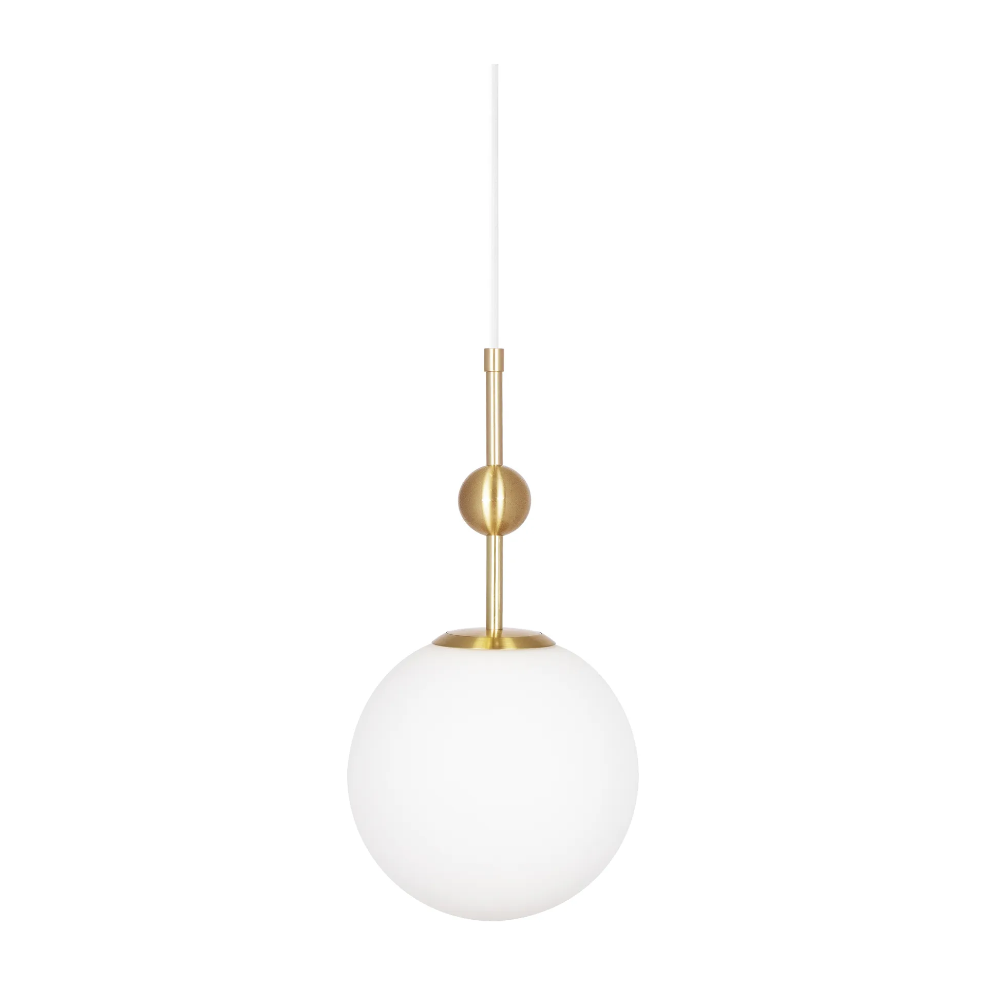 Suspension Astrid mini Ø20 cm, Laiton brossé-blanc Globen Lighting