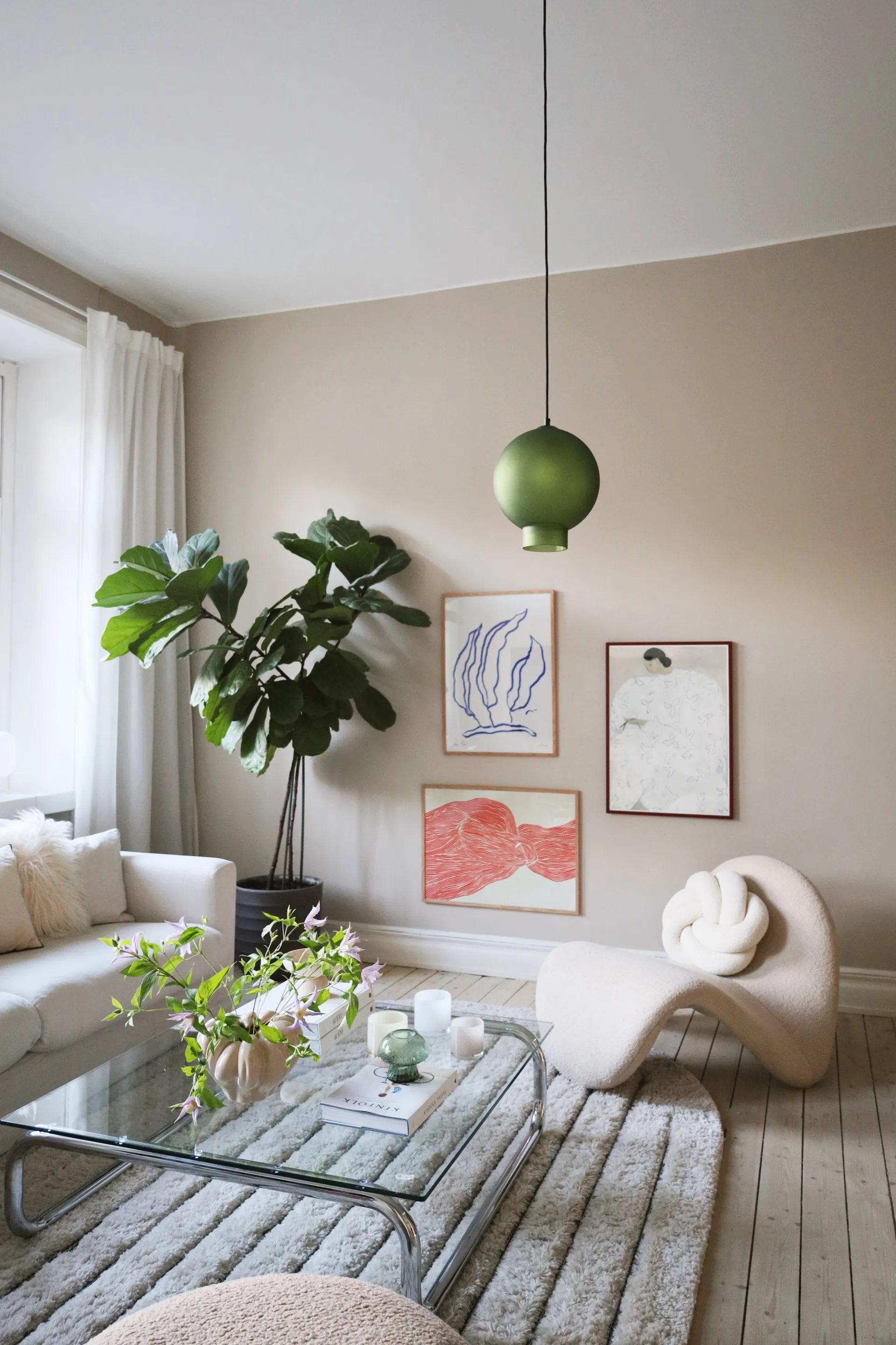 Suspension Bams 25, Vert givré Globen Lighting