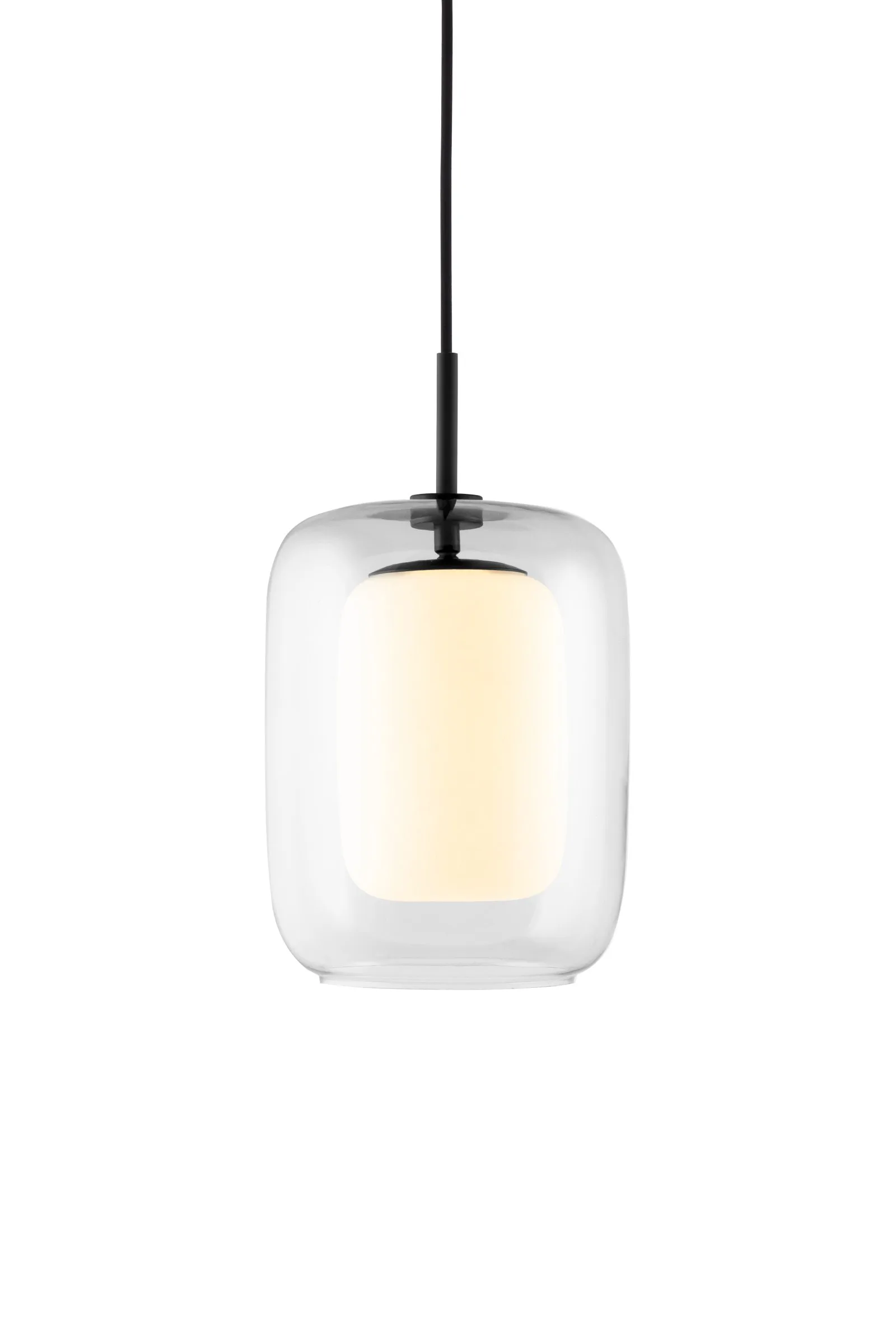 Suspension Cuboza Ø20 cm, Transparent-blanc Globen Lighting