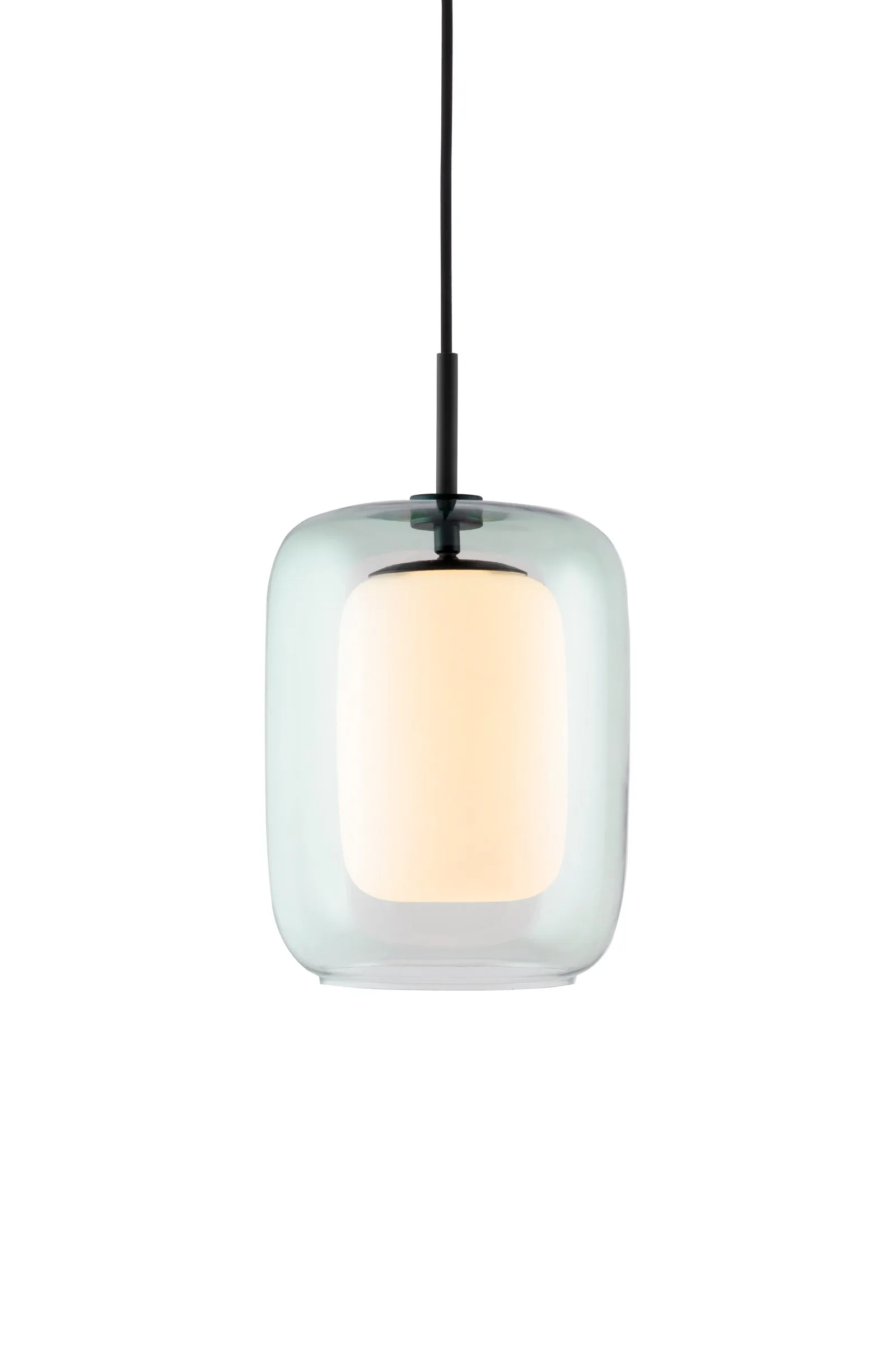 Suspension Cuboza Ø20 cm, Vert-blanc Globen Lighting