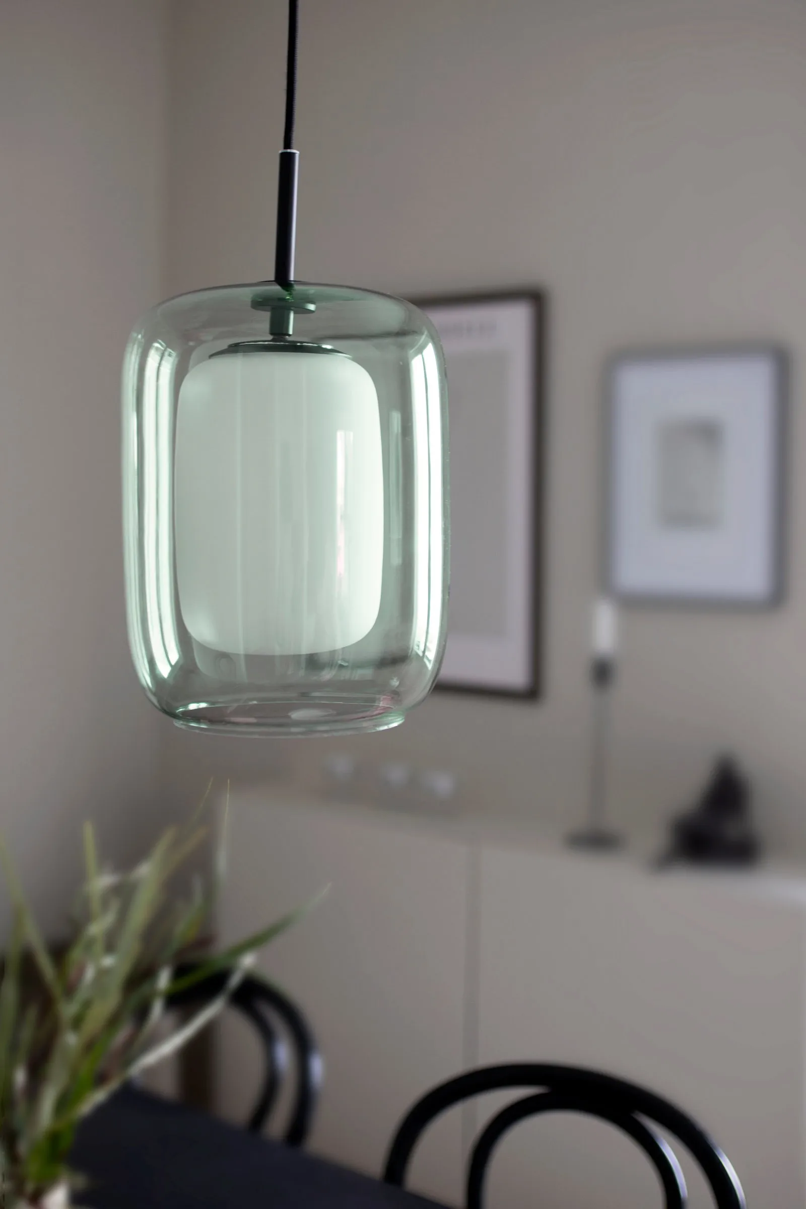 Suspension Cuboza Ø20 cm, Vert-blanc Globen Lighting