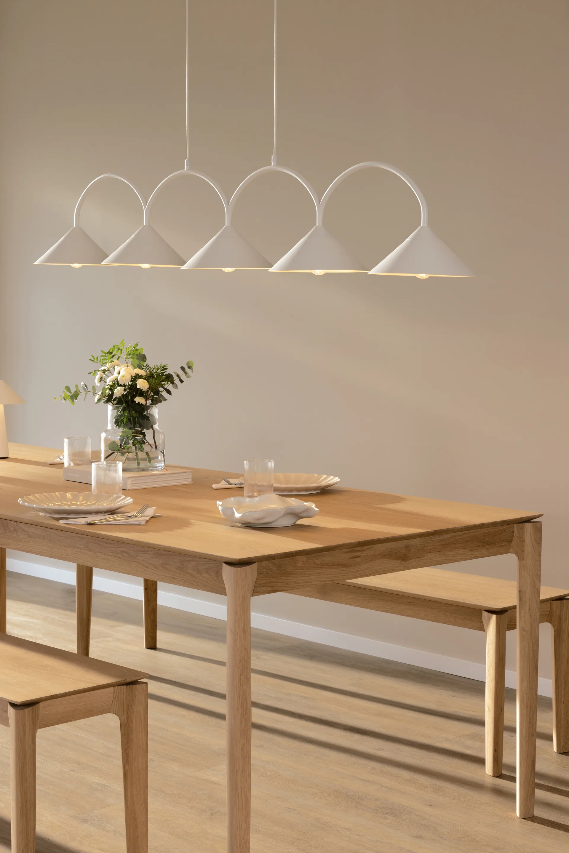 Suspension Curve 5, Blanc Globen Lighting