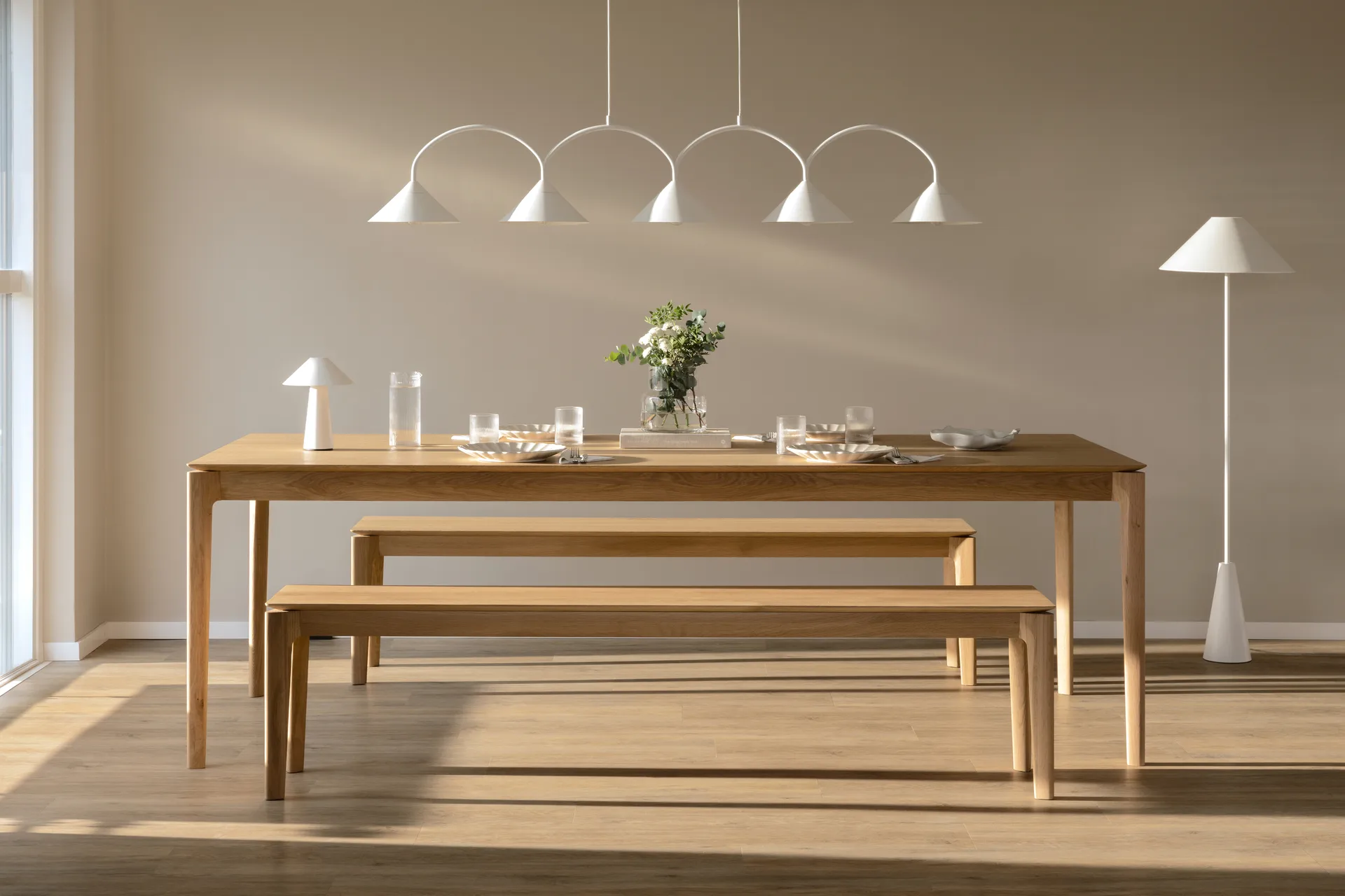 Suspension Curve 5, Blanc Globen Lighting