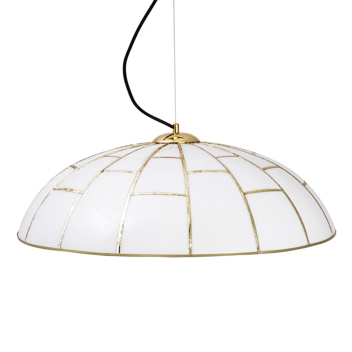 Suspension Ombrello Ø60cm verre blanc - Laiton - Globen Lighting