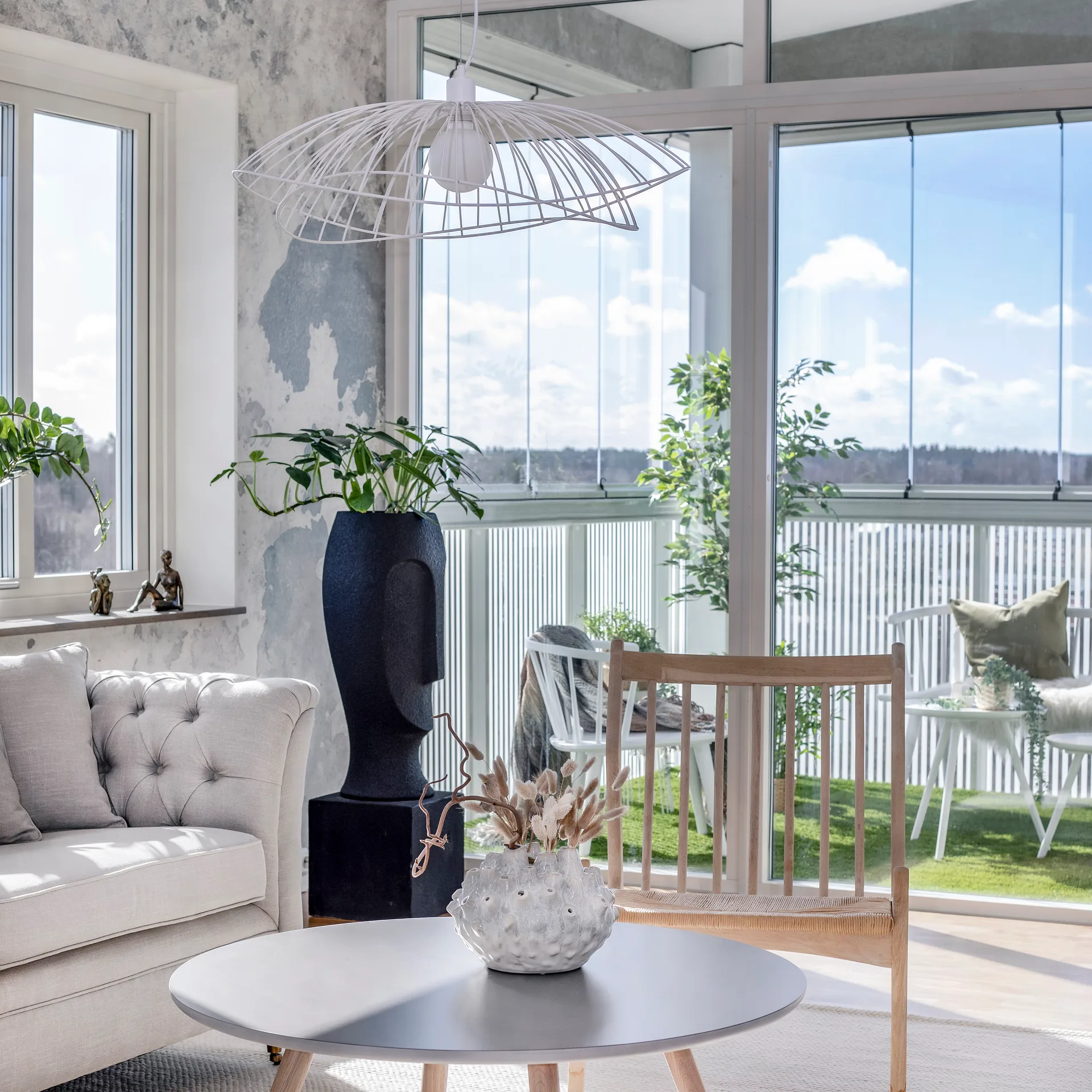 Suspension Ray Ø70 cm, Blanc Globen Lighting