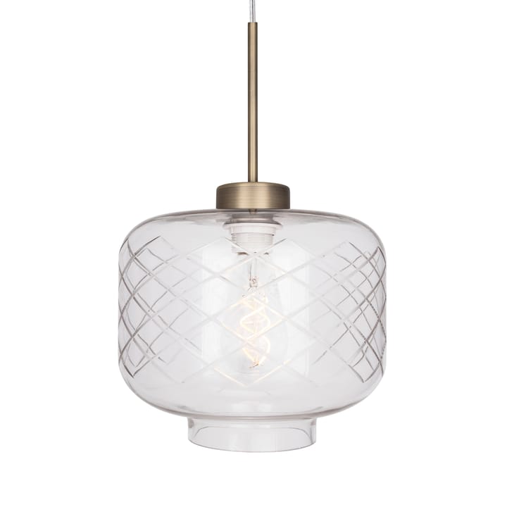 Suspension Ritz verre dépoli, Laiton antique Globen Lighting