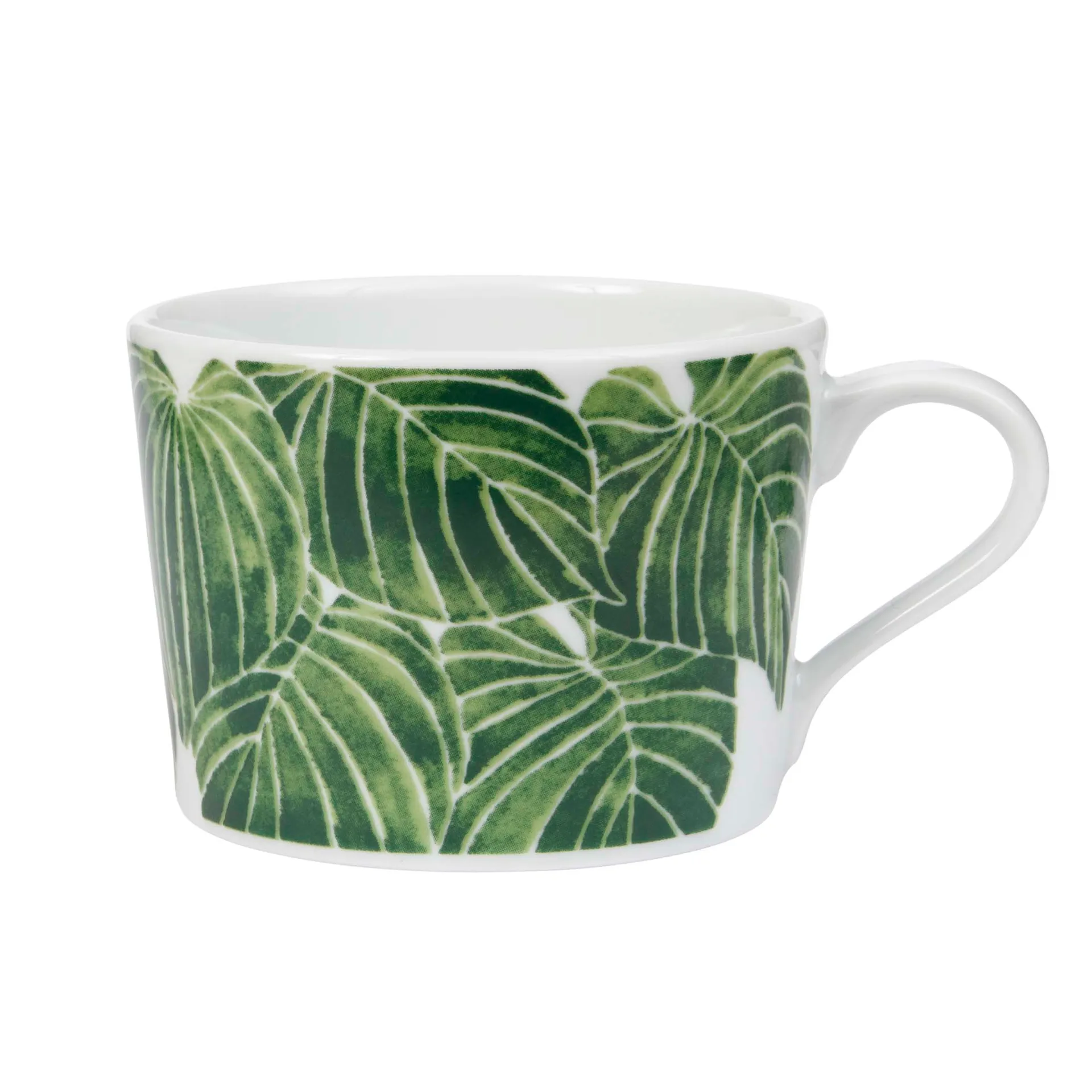 Tasse avec anse Botanica vert, Hosta Götefors Porslin