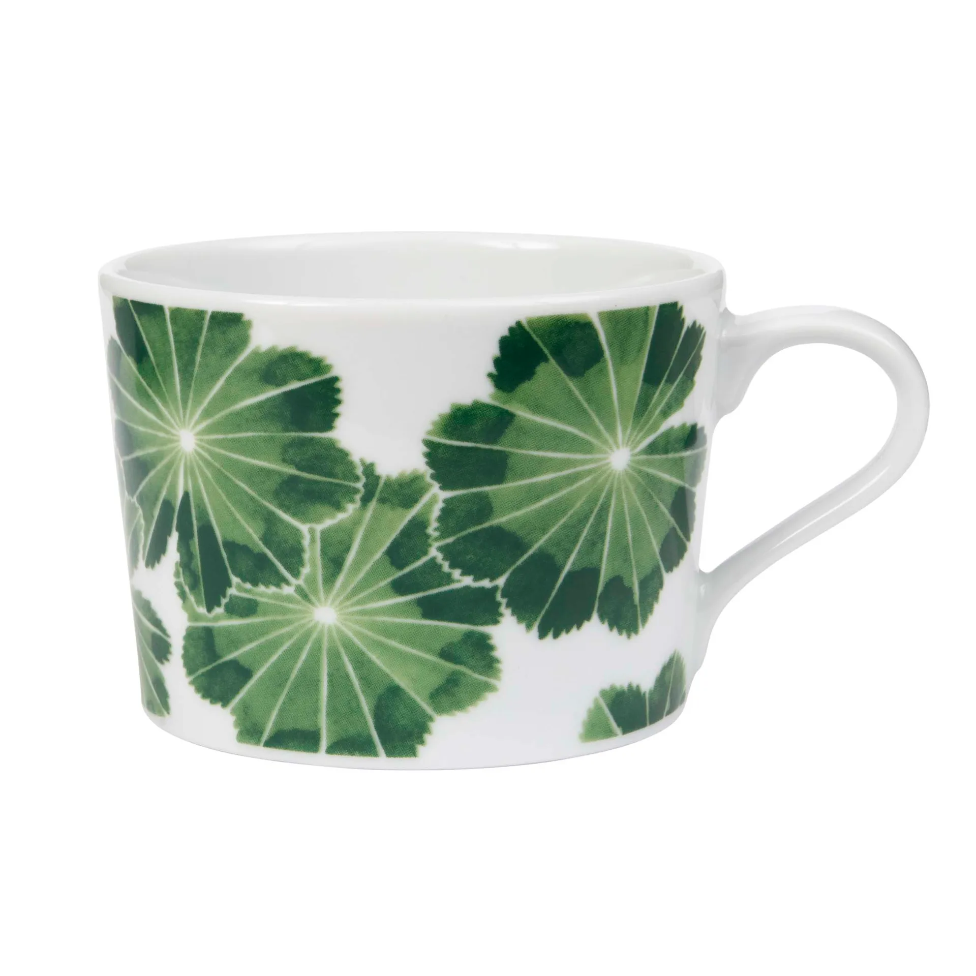 Tasse avec anse Botanica vert, Pied-de-lion Götefors Porslin