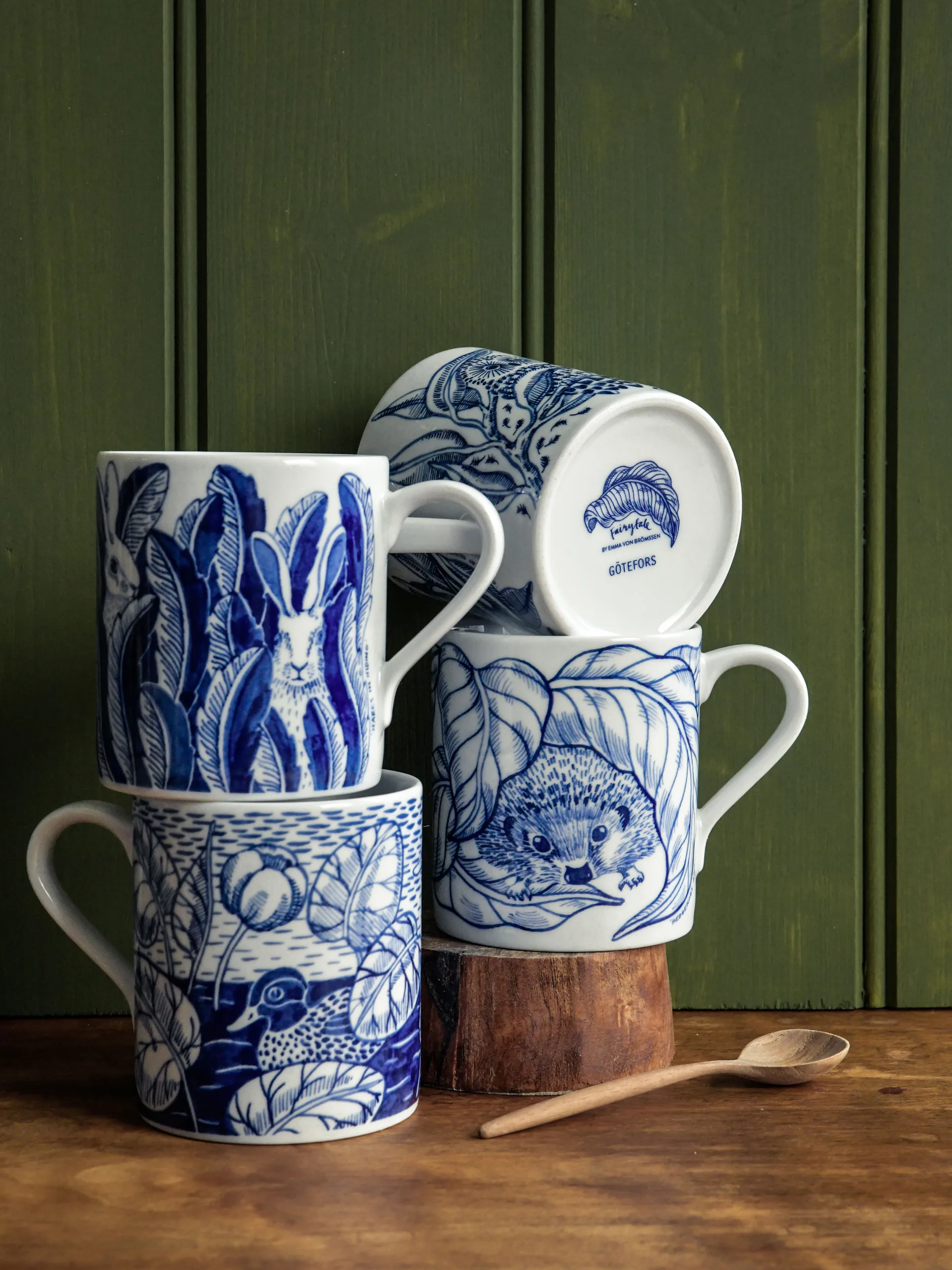 Tasse Duck pond 35 cl, Bleu Götefors Porslin