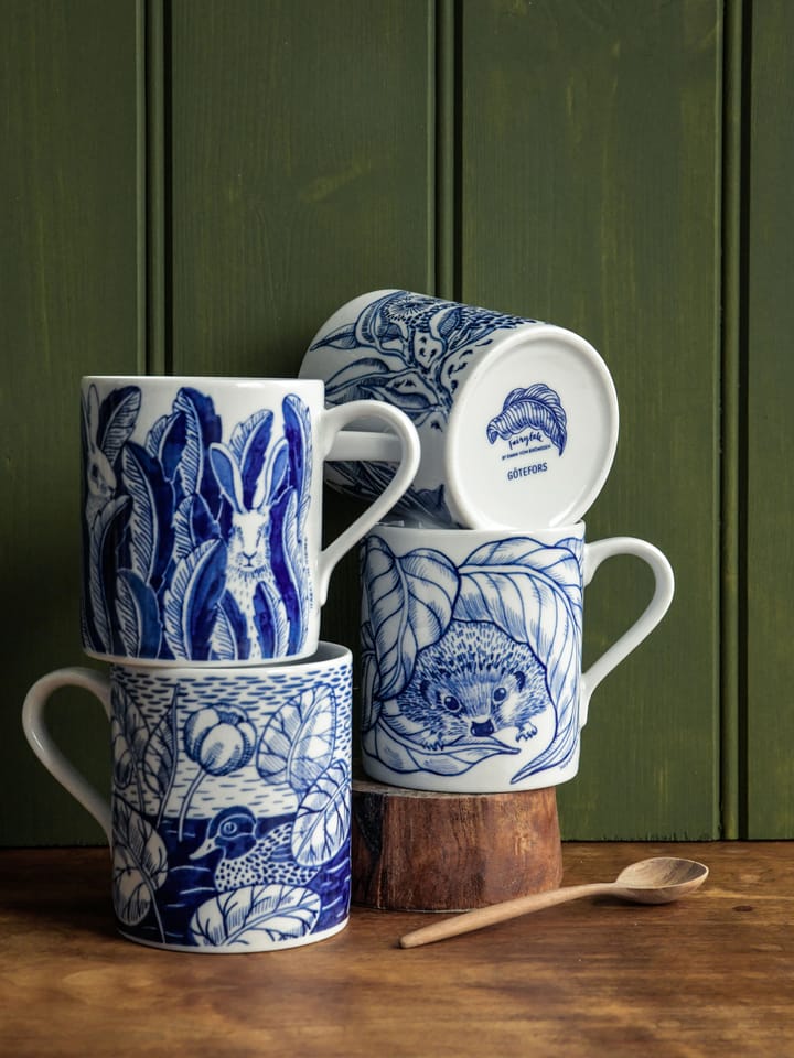 Tasse Hares in hiding 35 cl - Bleu - Götefors Porslin