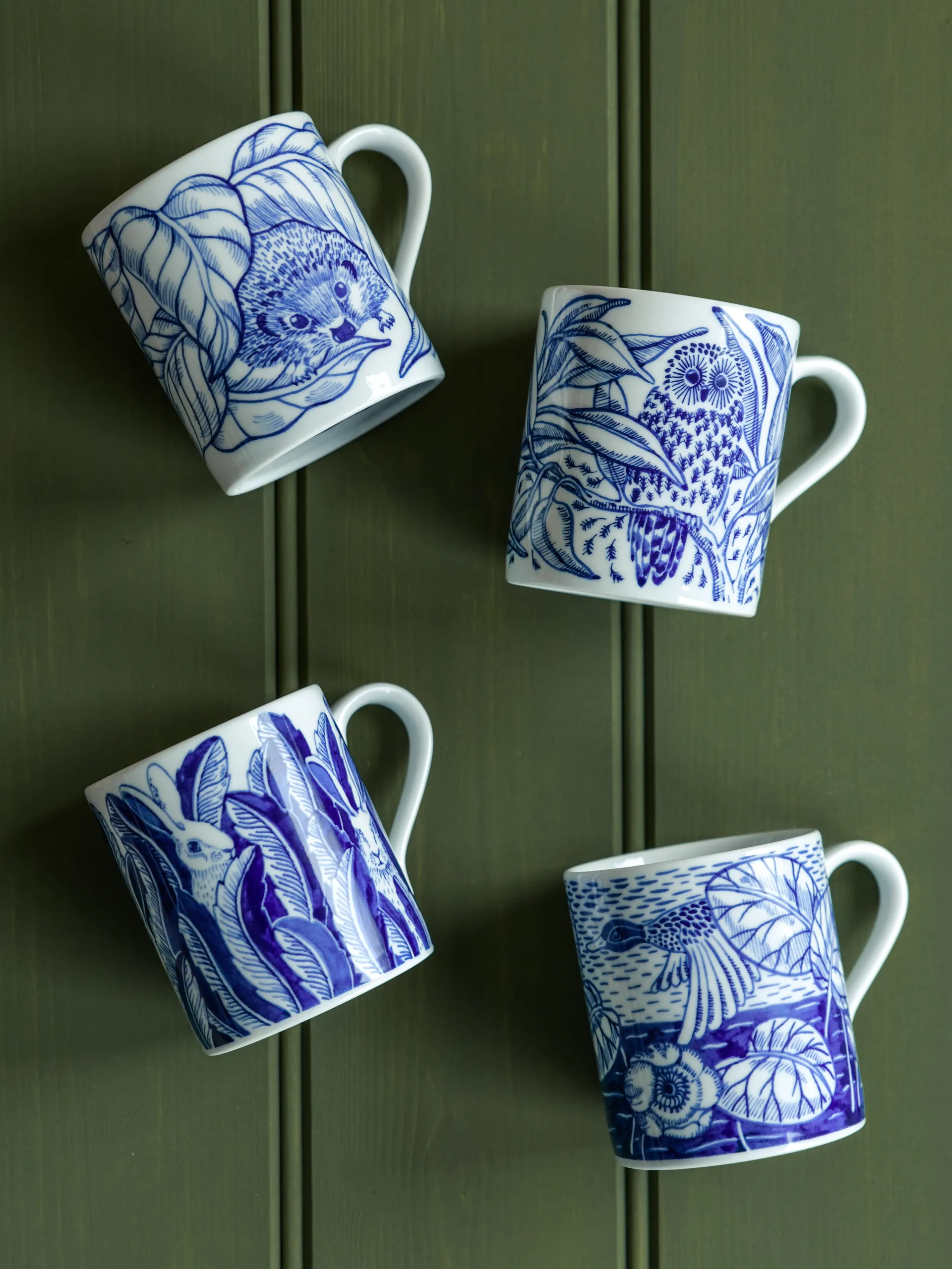 Tasse Hares in hiding 35 cl, Bleu Götefors Porslin