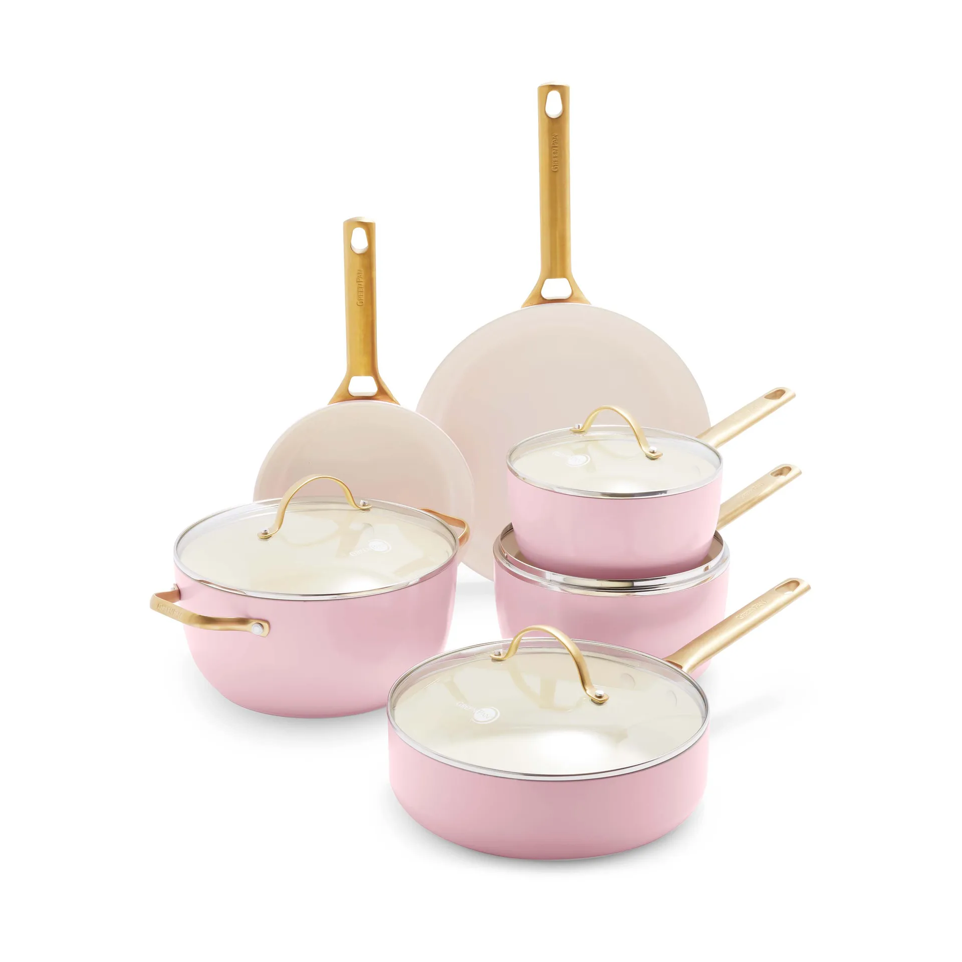 Lot de casseroles et poêles à frire Padova 10 Pièces, Blush pink GreenPan
