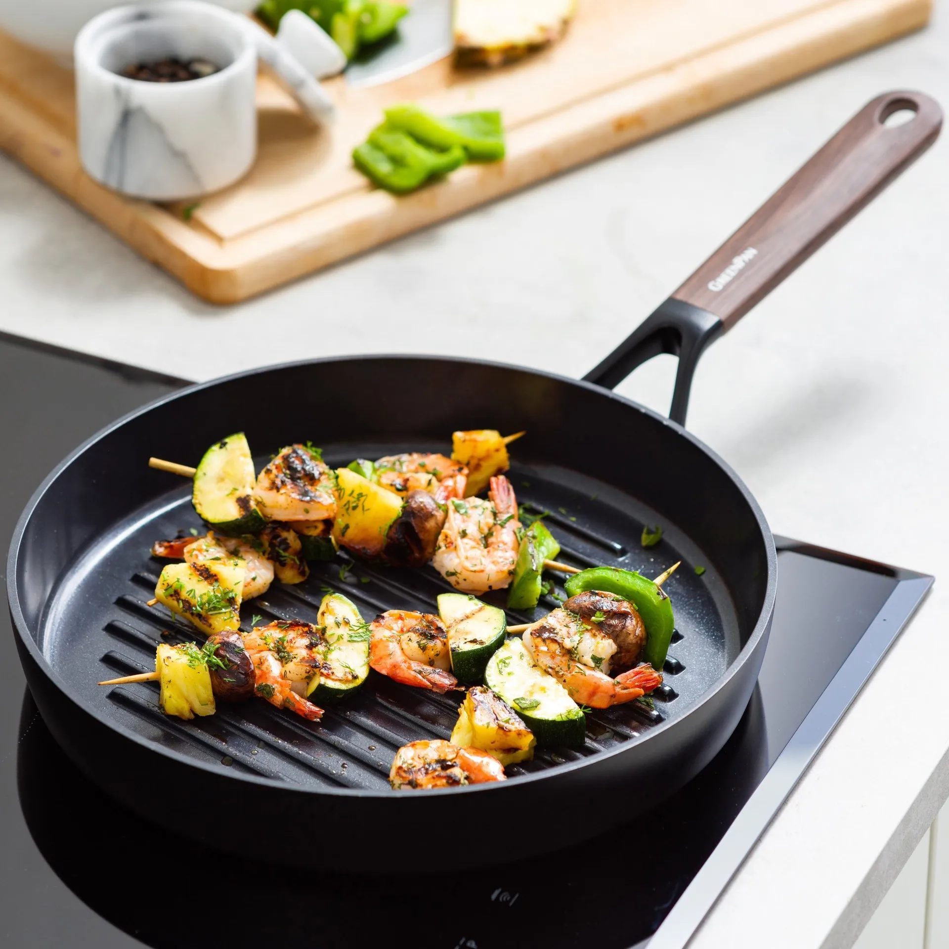 Poêle pour griller Eco Smartshape 28 cm, Dark wood GreenPan