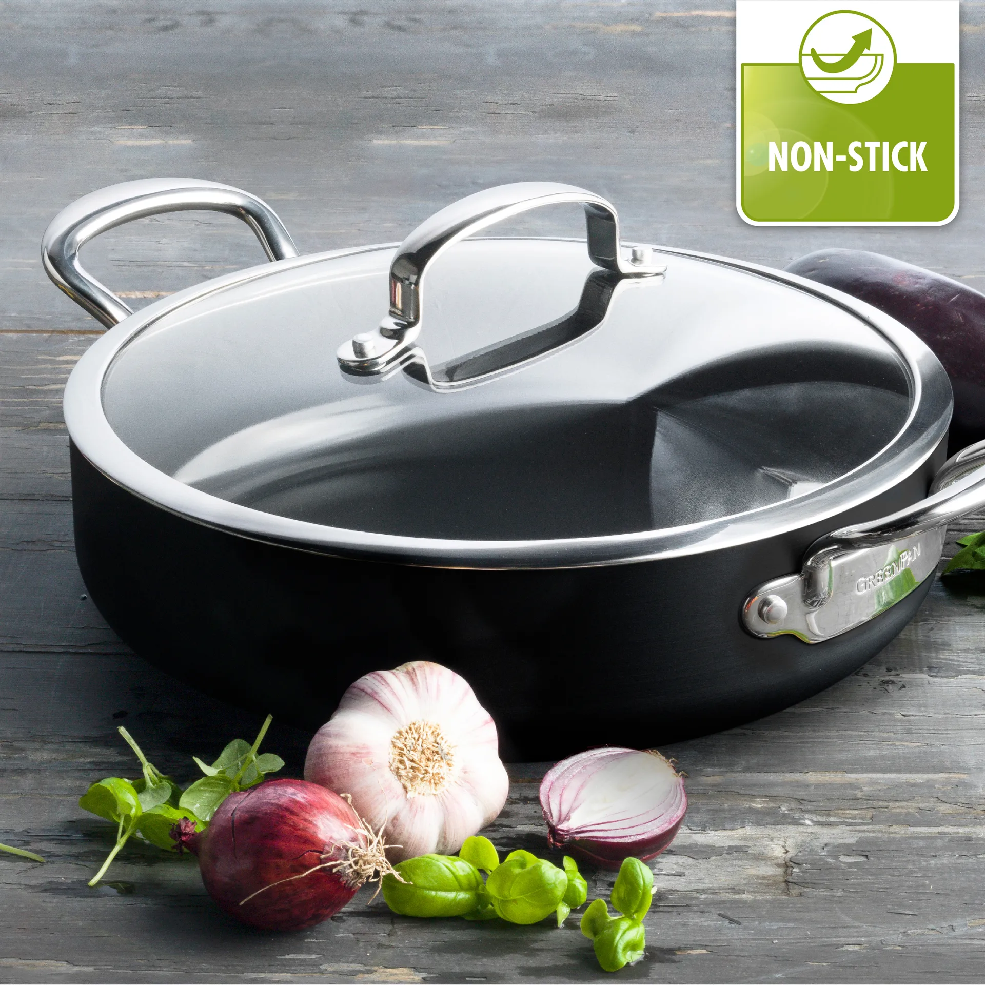 Sauteuse avec couvercle Barcelona, 30 cm GreenPan
