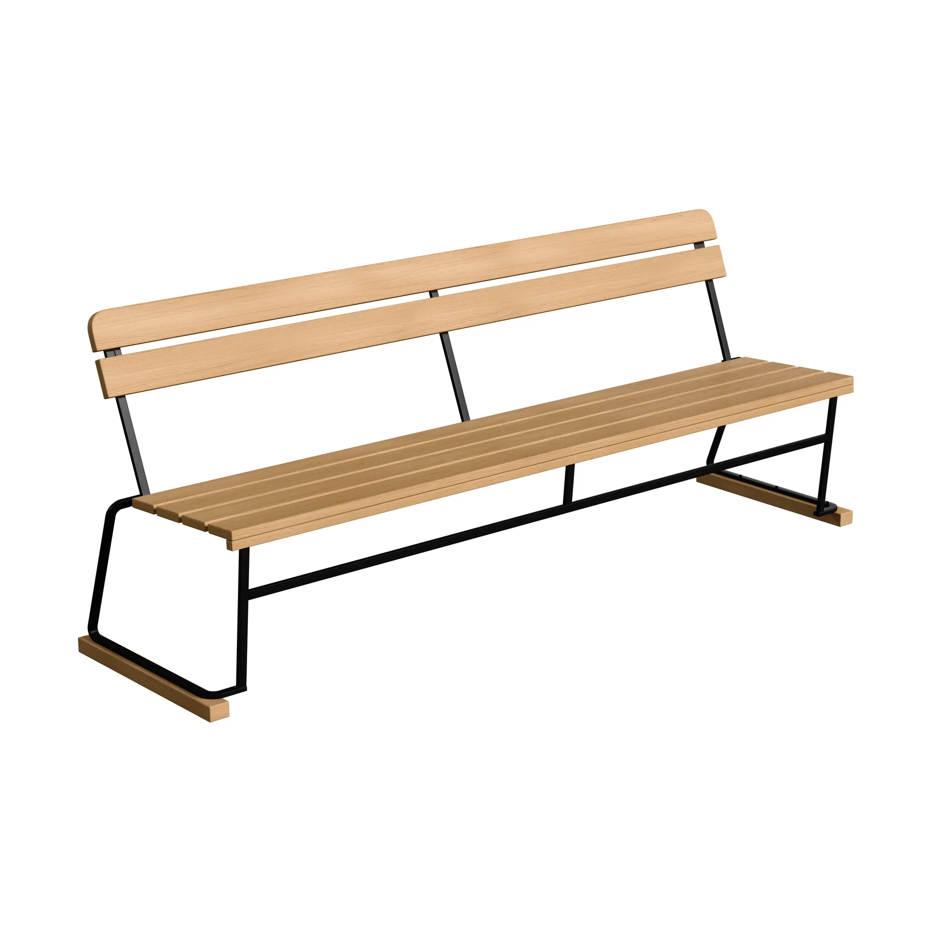 Canapé 5, Structure en chêne huilé et acier noir Grythyttan Stålmöbler