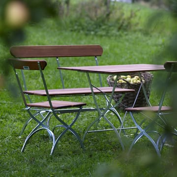 Chaise Brasserie - Teck-structure en acier avec galvanisation à chaud - Grythyttan Stålmöbler