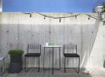 Chaise High Tech - Revêtement en poudre noir brillant - Grythyttan Stålmöbler